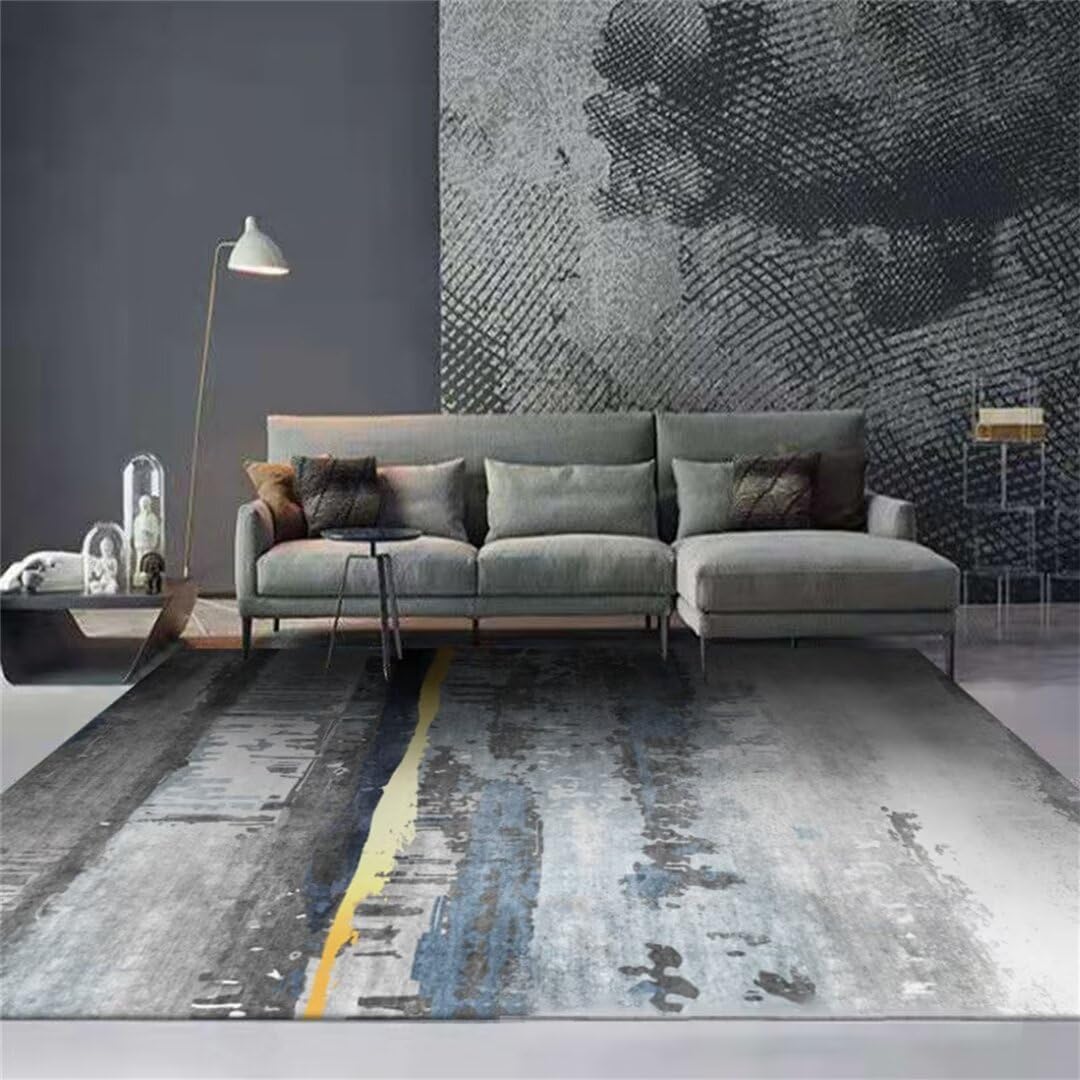 Tapis de chambre enfant et ado gris 170x240cm lavable à poils courts