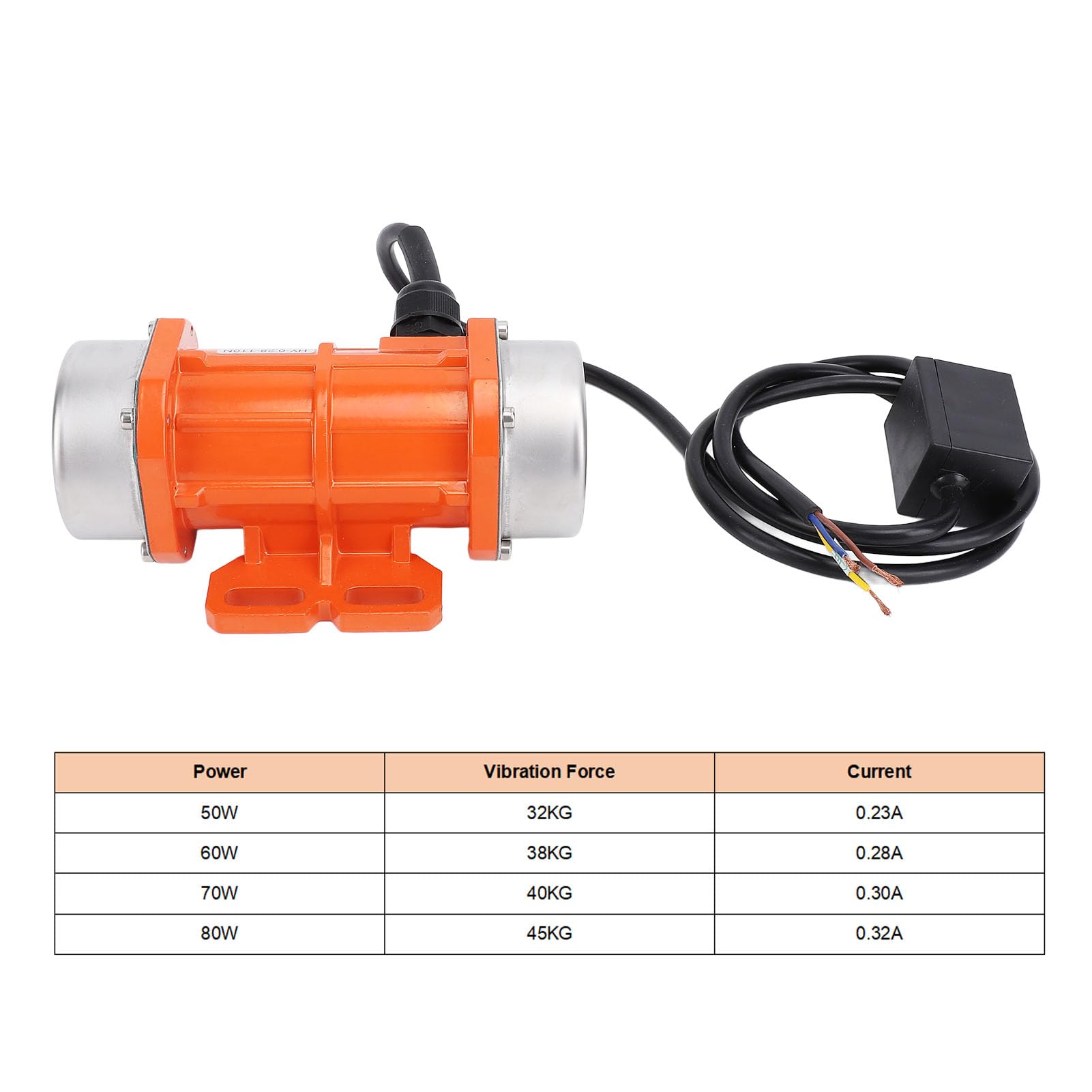 Yosoo Health Gear Motore Vibratore per Calcestruzzo Motore Elettrico per Vibratore per Calcestruzzo in Lega di Alluminio 3000 Giri/min 50 Hz IP65 per Uso Miscelatore Alimentatore Vaglio Vibrante (60W)