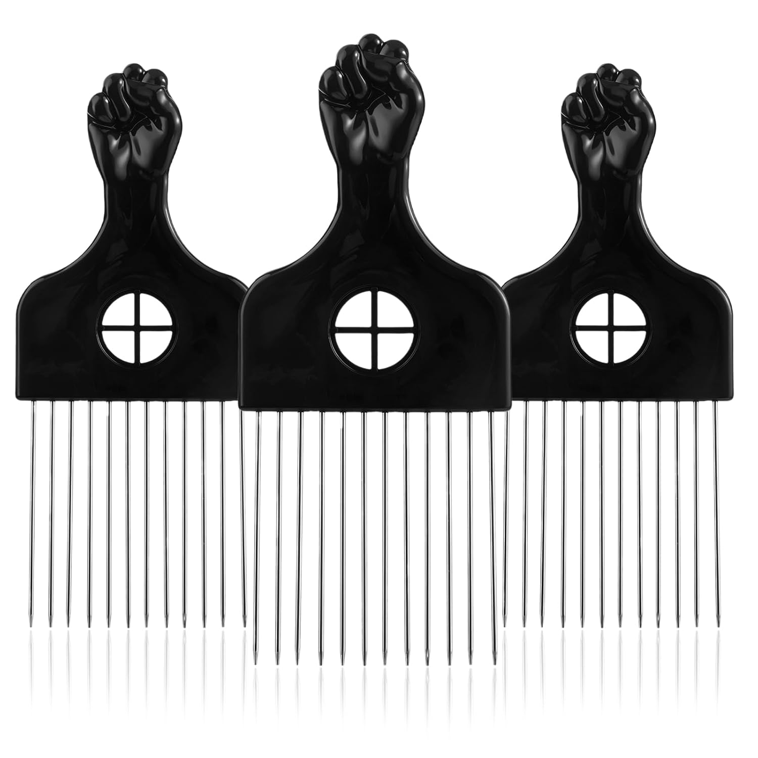 3 Pcs Metal Afro Pick Comb, Hair Picks for Afro