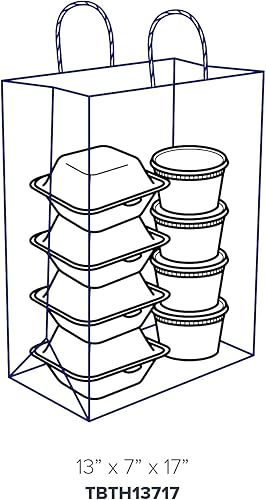 Miniatura 7 de AmerCare Royal Case - 250 bolsas de papel kraft reciclables con asas trenzadas, embalaje ecológico de color marrón, bolsas de compras duraderas, 13