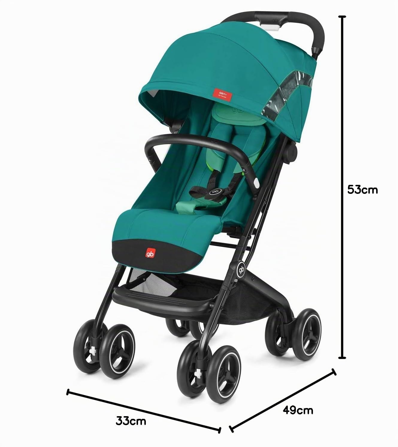 gb Gold Passeggino Buggy Qbit+ All Terrain, Sistema di Viaggio 3 in 1, 0-15 kg, Dalla Nascita a circa 4 Anni, Luxus Traveller, Laguna Blue