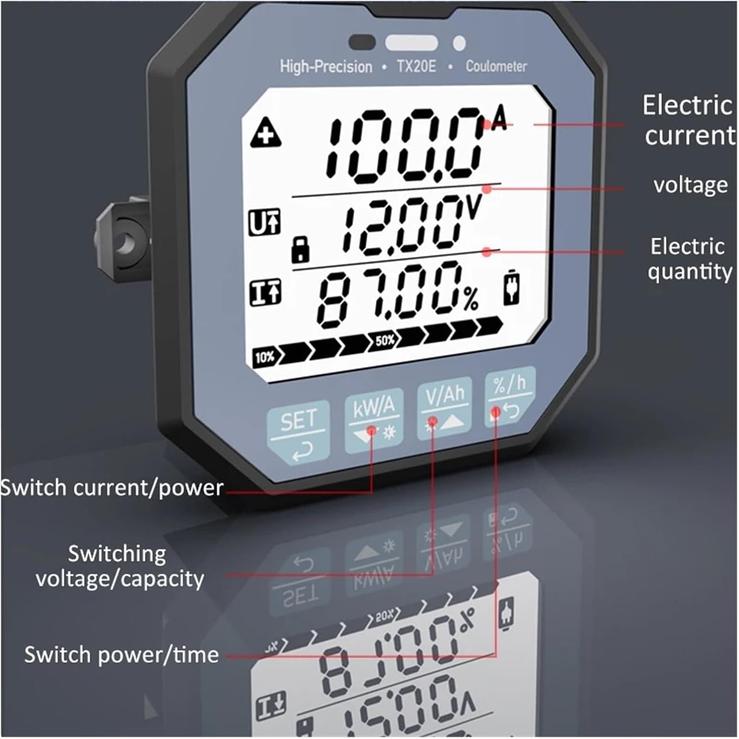 TX20 Coulomb Lithium Battery Monitor Battery Capacity Indicator(TX20-100A)
