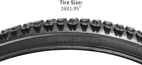 Miniatura 5 de YUNSCM 2 neumáticos para bicicleta de montaña de 26 pulgadas de 26 x 1.9553-559 y 26 pulgadas, válvula Schrader AV32mm compatible con neumáticos y
