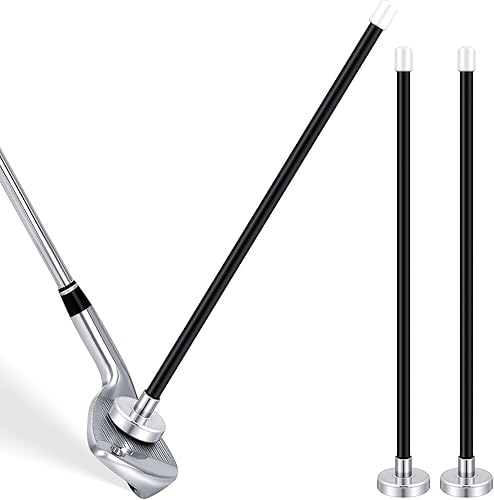 Lasnten 2 varillas magnéticas de alineación de golf, palos de alineación de golf para club que demuestra el objetivo correcto de swing de golf,