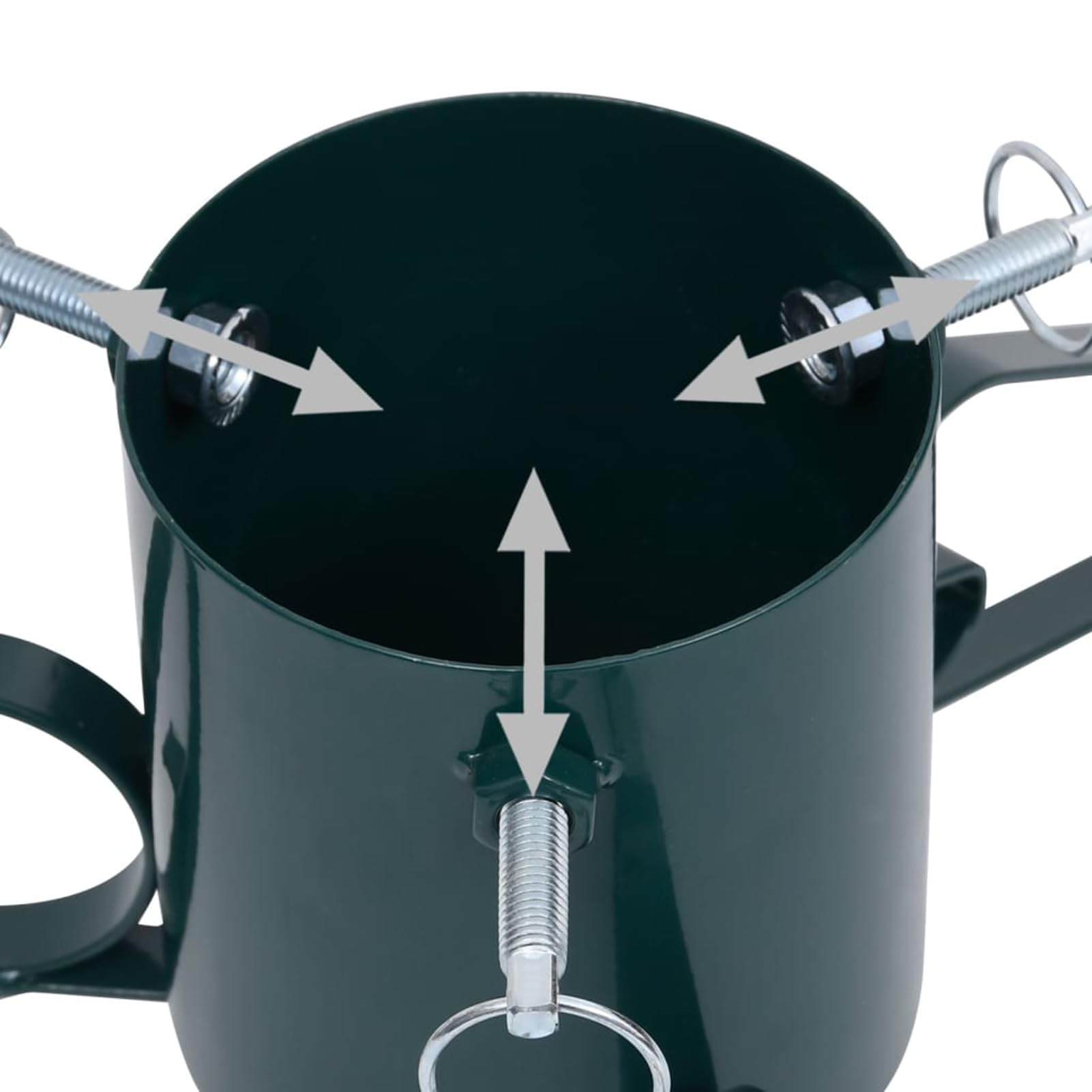 Tidyard Soporte Árbol Navidad Verde Metal 58x58x21cm, Estable, 3 Tornillos, 1.2L, Apto para Árboles Reales YFXLYDZJ-331317ES