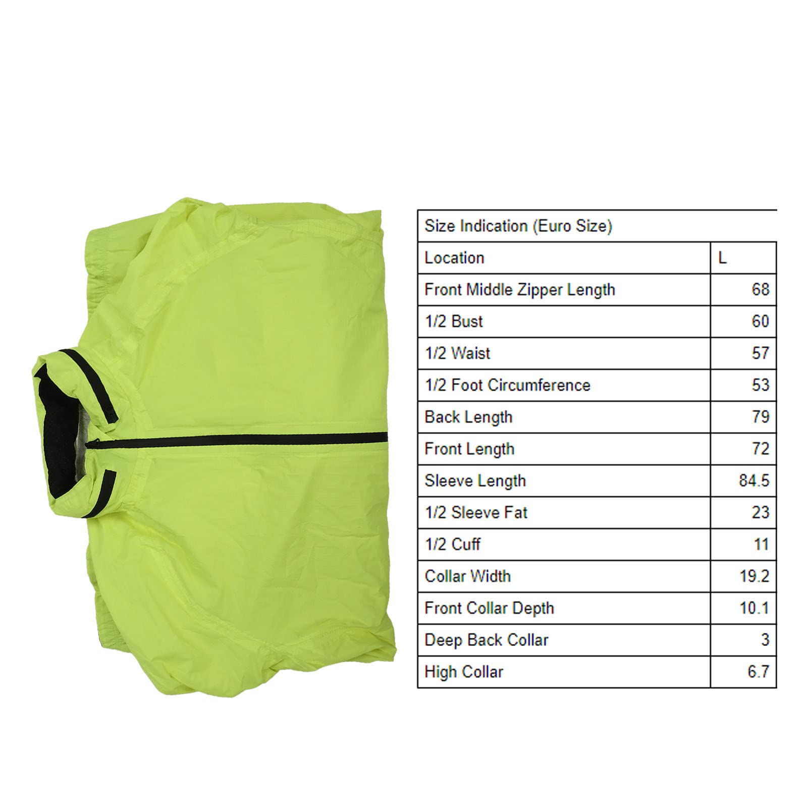 Dilwe Chubasquero, Chubasquero Ligero para Ciclismo, Impermeable y Transpirable, Amarillo Fluorescente para Hombres y Mujeres que Viajan Al Trabajo (L)