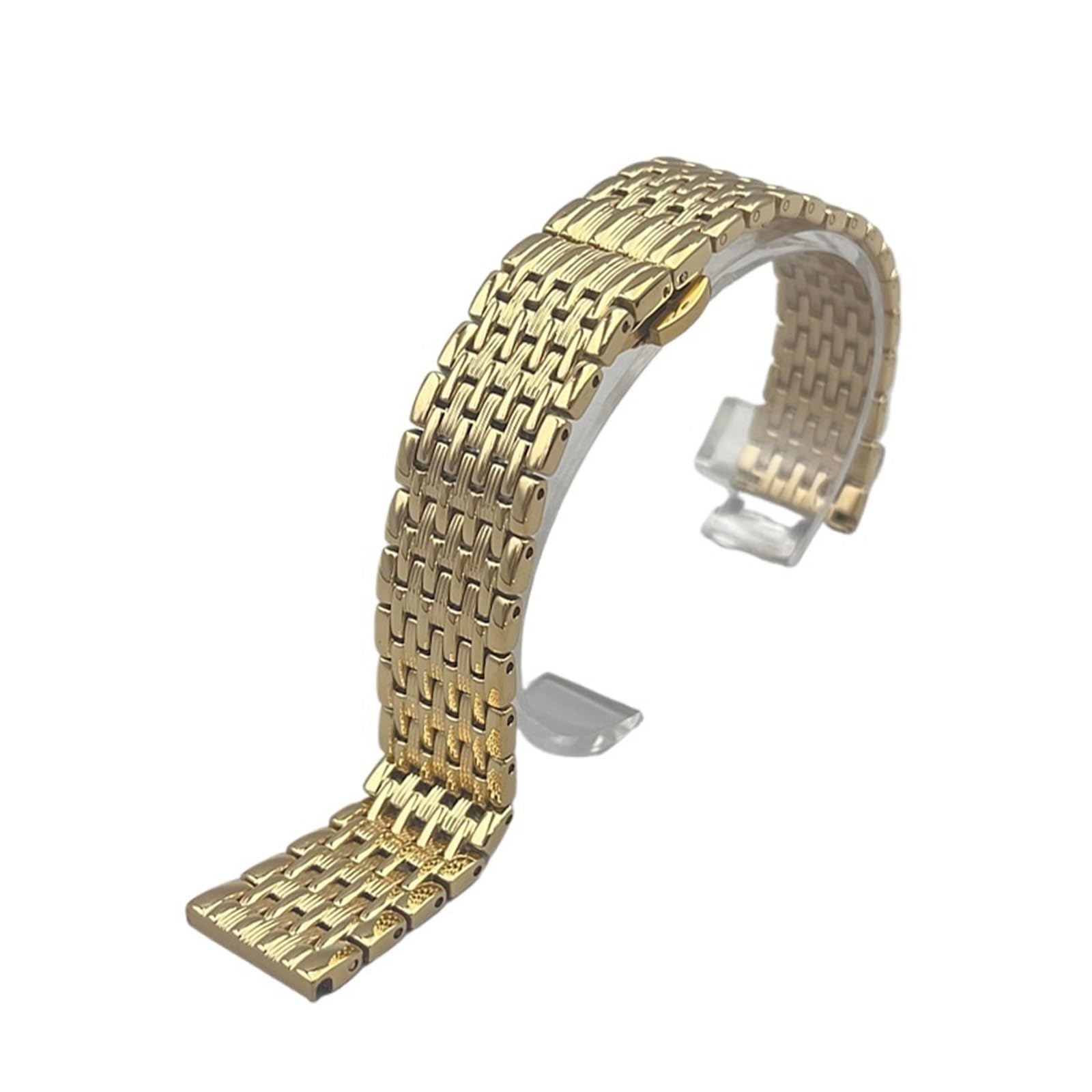 Cong Yi Bracelet De Montre Mince En Acier Inoxydable, Accessoires 12/13/14/16/18/19/20/21/22/24mm, Or Argent, Étanche, Boucle Papillon