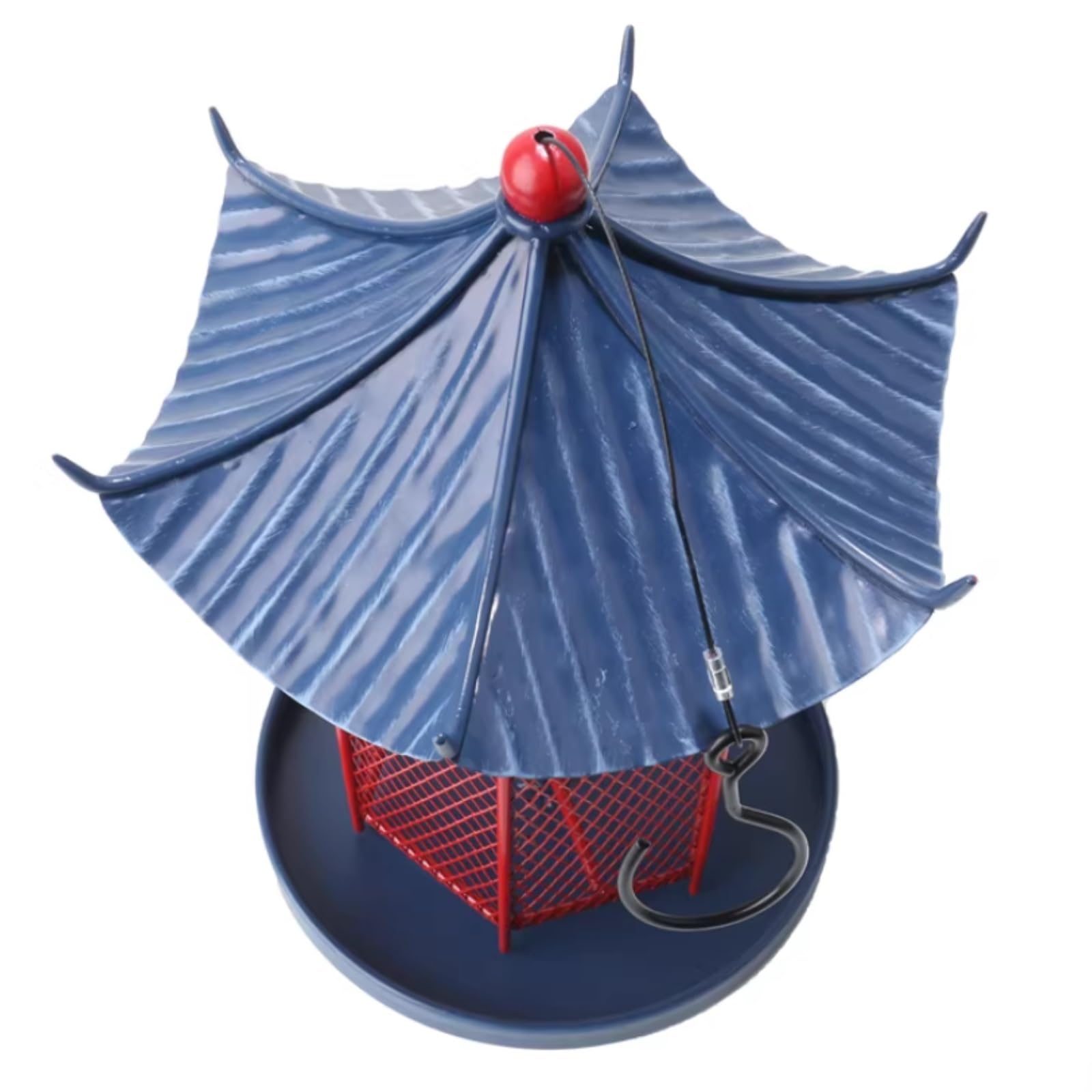 Mangiatoia Uccelli Mangiatoia for Uccelli Sospesa A Forma di Padiglione for Giardino Esterno con Balcone Bird Feeder