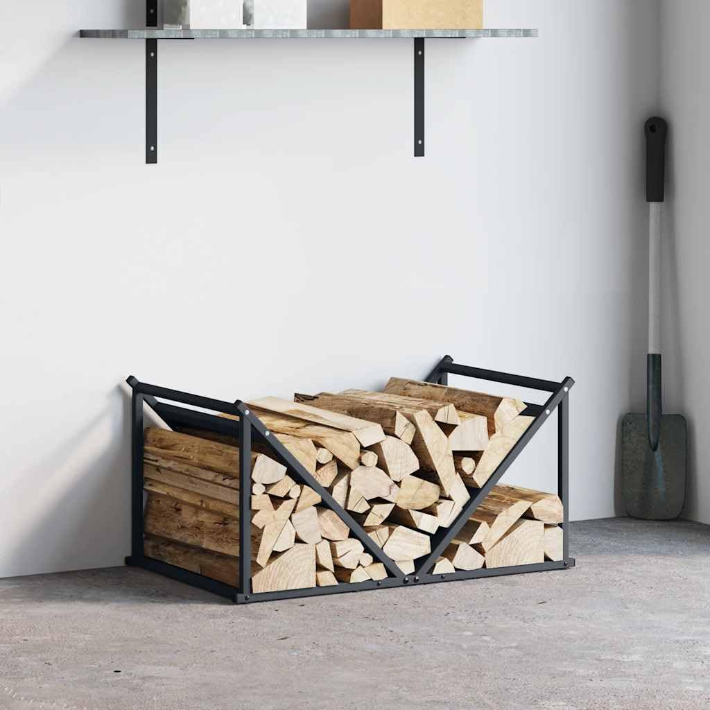 Genérico Leñero Antracita 70x43x34,5 cm Acero Laminado en frío,Casa y jardín,Accesorios para hornos de leña y chimeneas,Bolsas y Soportes de leña-864175