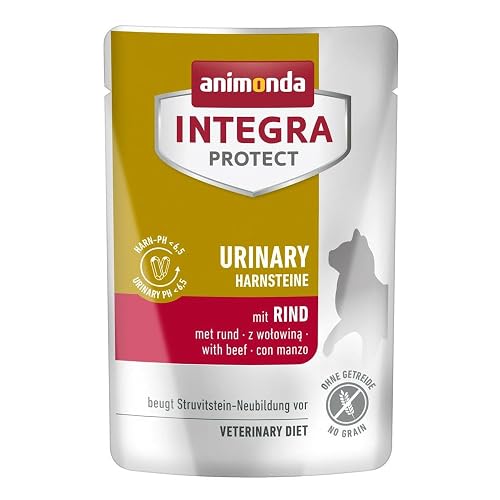 Integra Protect Comida para Gatos húmeda con Piedra de estruvita urinaria con Carne de Vacuno (24 x 85 g)