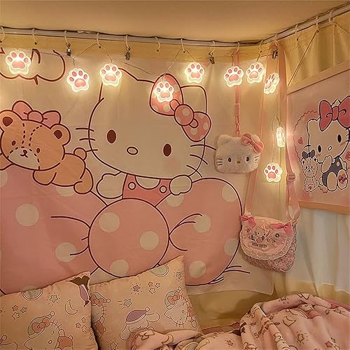 Miniatura 3 de Luces decorativas de modelo de gato, 10 pies, 20 luces LED, funciona con pilas, adornos para interiores y exteriores, bodas, fiestas, Navidad,