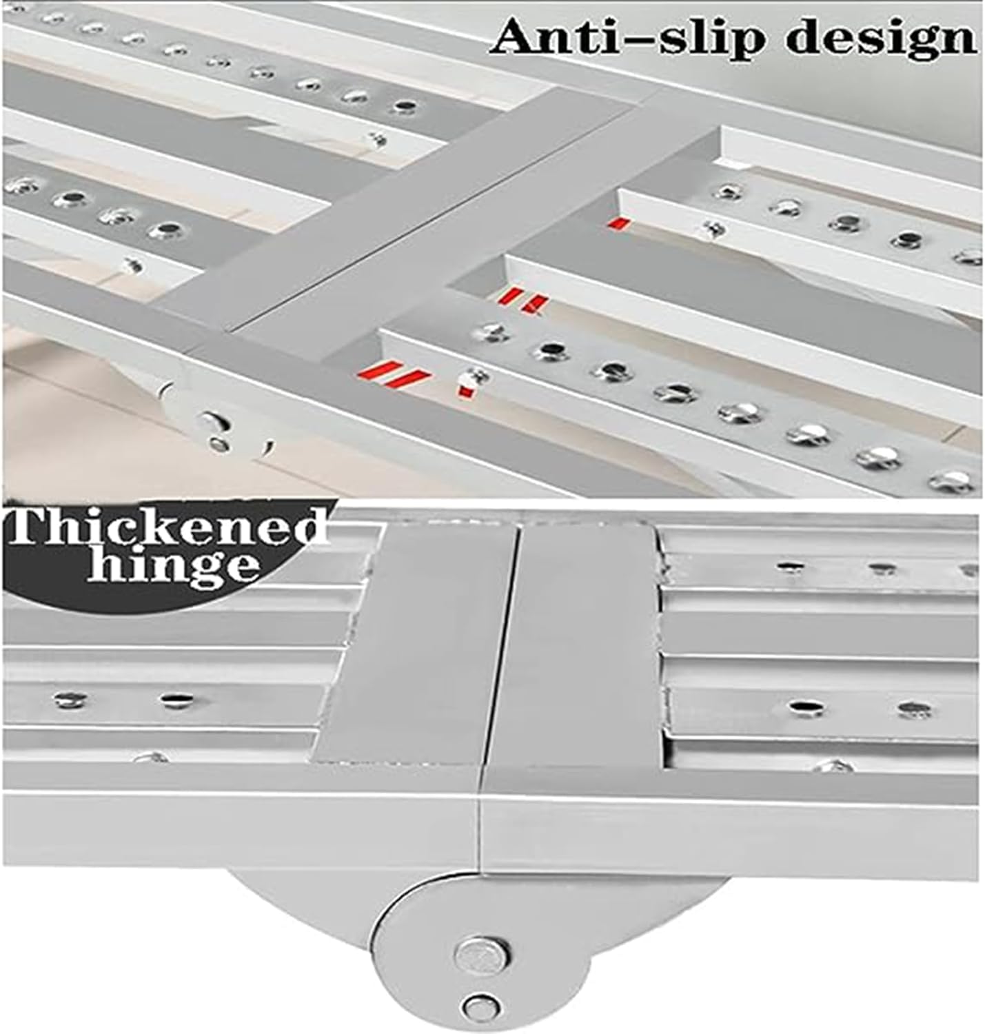 Portable Folding LadderMultipurpose Metal Scaffold Tools & Work Platform Stool for Indoor/Outdoor Use140cm Scaffolding Equipment