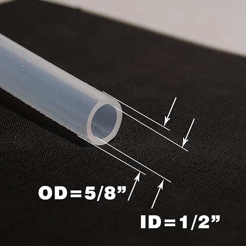 Miniatura 2 de Eoiips Proper Pour - Tubo de silicona de 12 pulgadas de diámetro interior x 58 pulgadas de diámetro exterior, manguera de tubo de alta temperatura