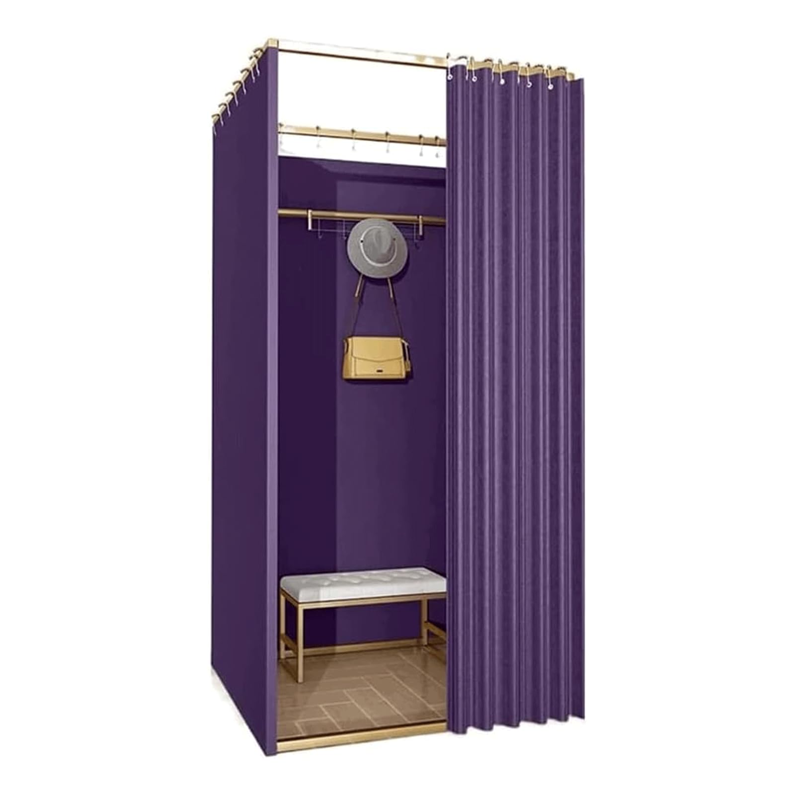 MUYRJLZX Reliable Changing Rooms Square Fitting Room Metal Store Fitting Room Floor Changing Room Dressing Room for Shopping Malls Boutique Clothing Stores Reusable