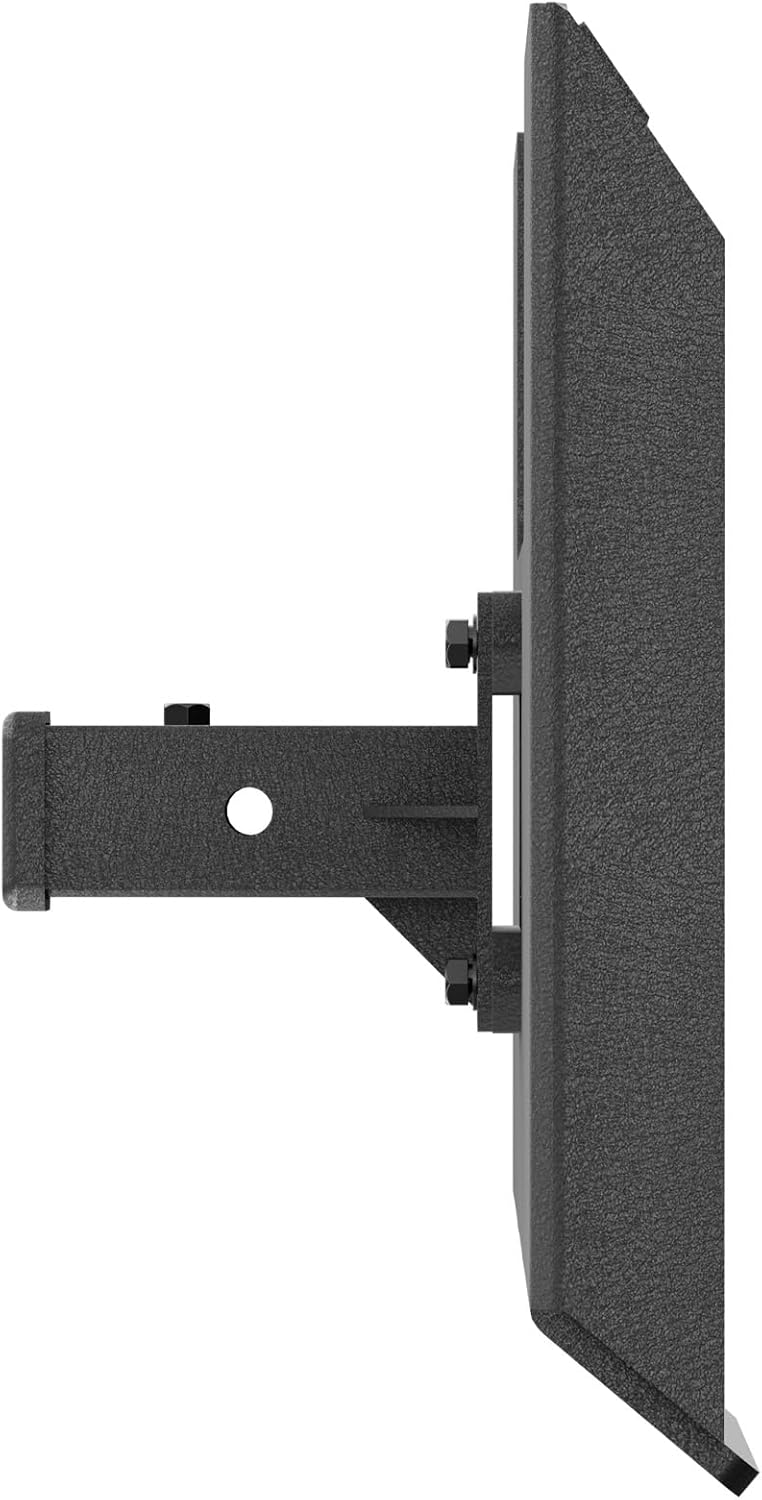 1/4" Heavy Duty Skid Steer Mount Plate with 2" Removable Trailer Hitch Receiver, Compatible with Kubota, Bobcat & Universal Tractor Quick Attach, Black,Thick Steel