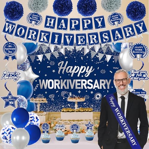 DARUNAXY Happy Workiversary Party Decorations for Men Women(31PC) by DARUNAXY - Used condition - Image 3