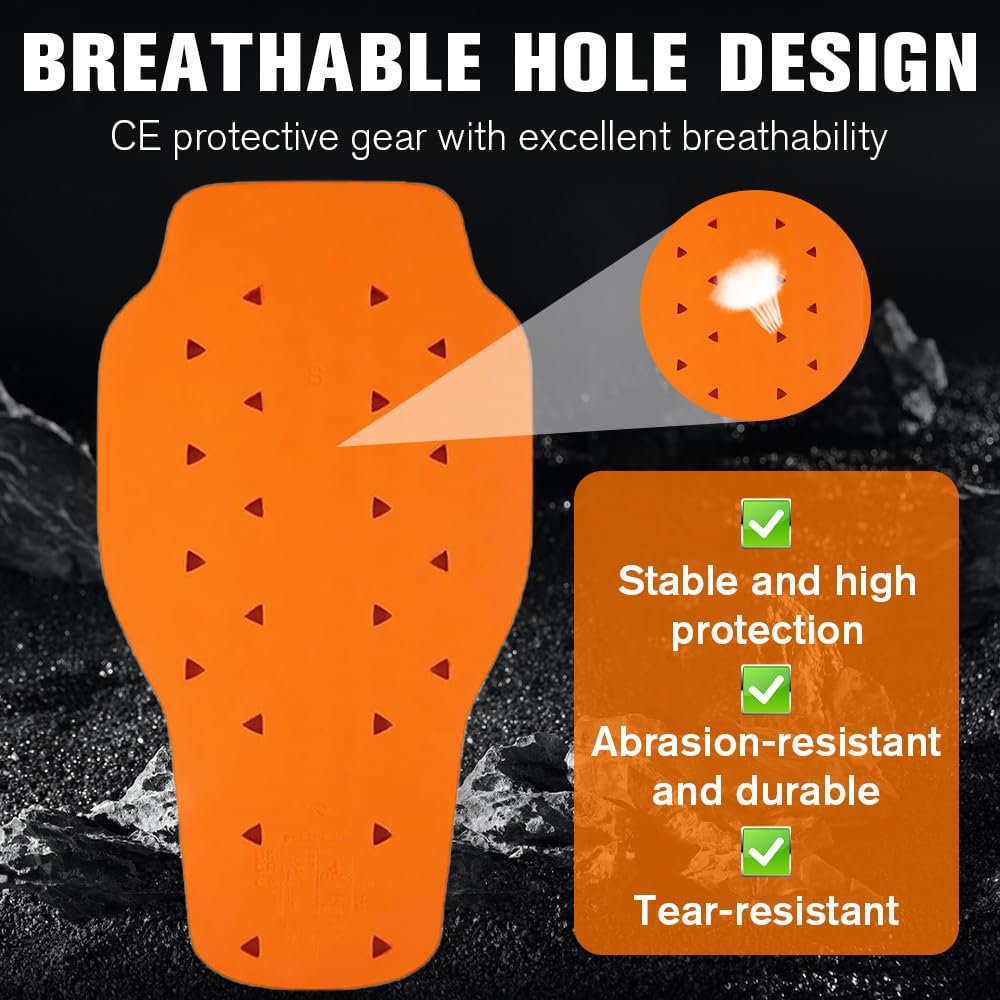 Paraschiena Moto, Protezioni Moto Certificate Rimovibili, Protezione Schiena Moto Certificato CE Alta Sicurezza, Protezioni Moto Comfort Leggero Morbido Sicurezza, Unisex Adulto
