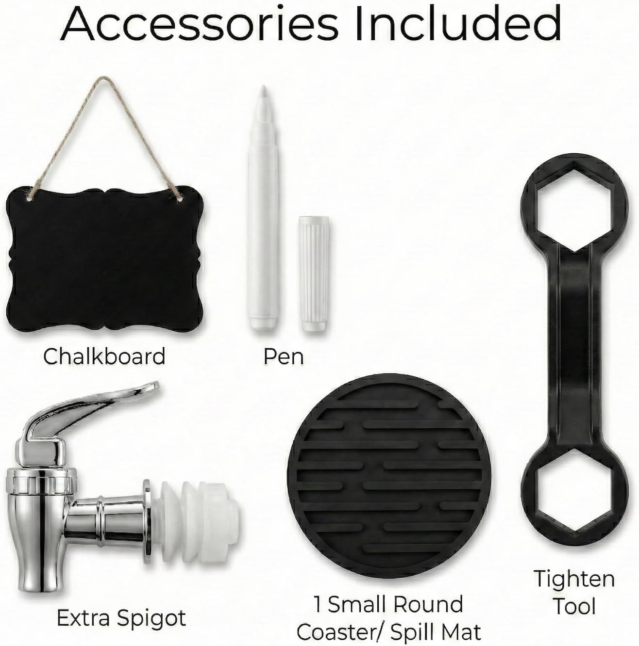 American Atelier Madera Beverage Dispenser Cold Drink Dispenser w/ 3-Gallon Capacity Glass Jug, Leak-Proof Acrylic Spigot in Gorgeous Gift Box Great for Parties, Weddings & More - Image 8