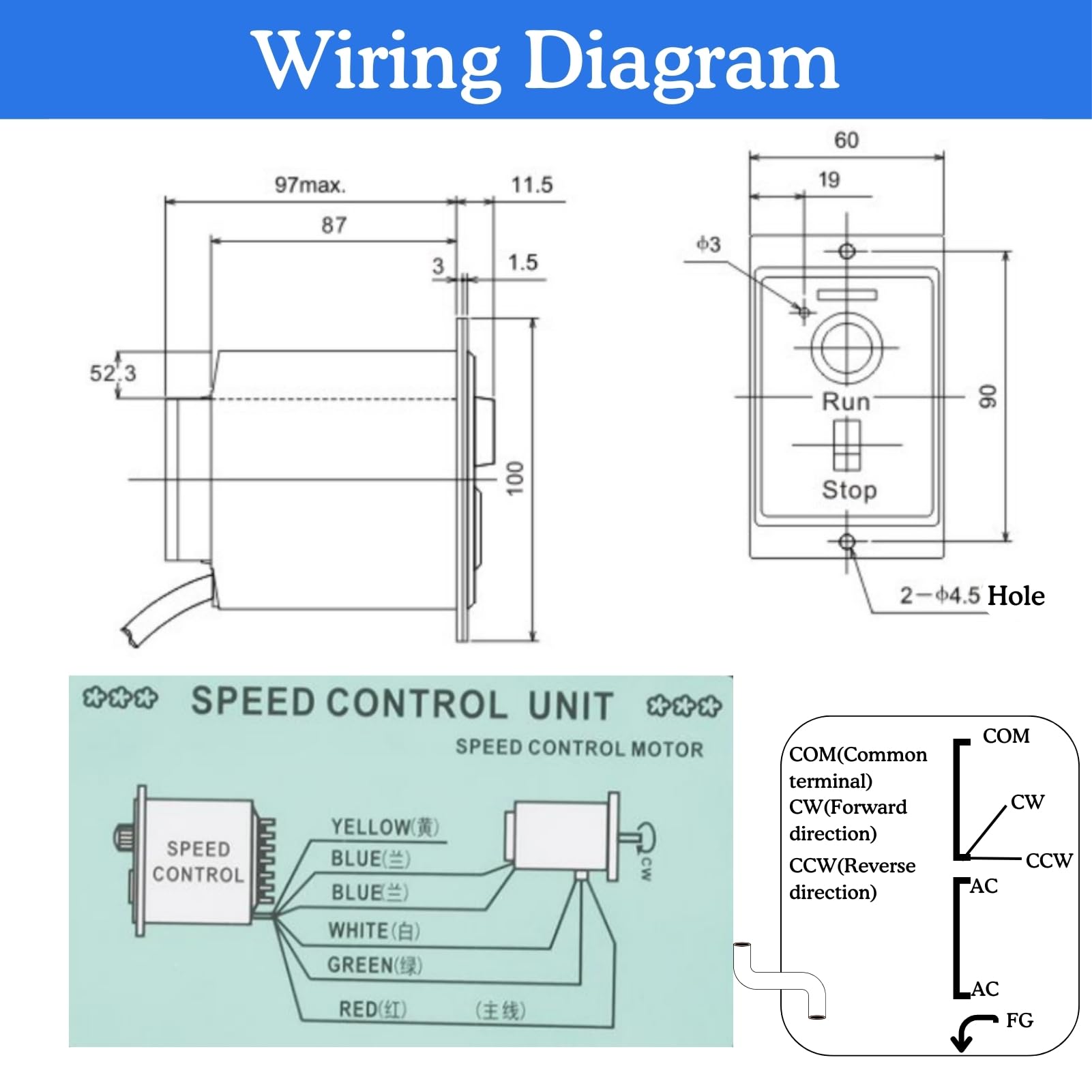 Regolatore Di Velocit&agrave; Per Motore DC Reversibile, 10-55 V, 60 A, 3000 Watt, Controllo PWM Control