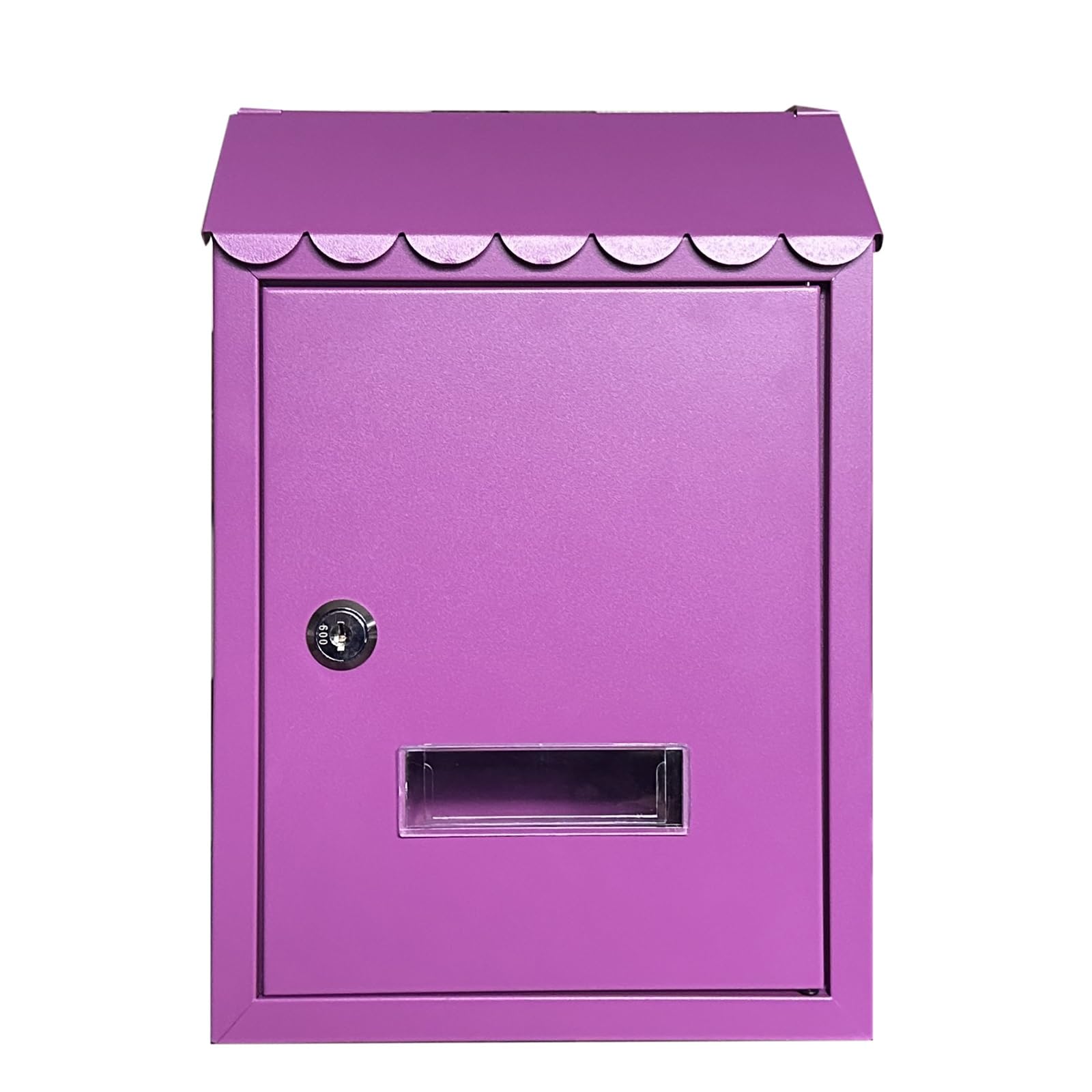 NQNFWCRJ European Lockable Metal Mailbox Home Wall Mounted Letterbox Outdoor Rainproof and Water Proof Mailboxes with Transparent Viewing Port