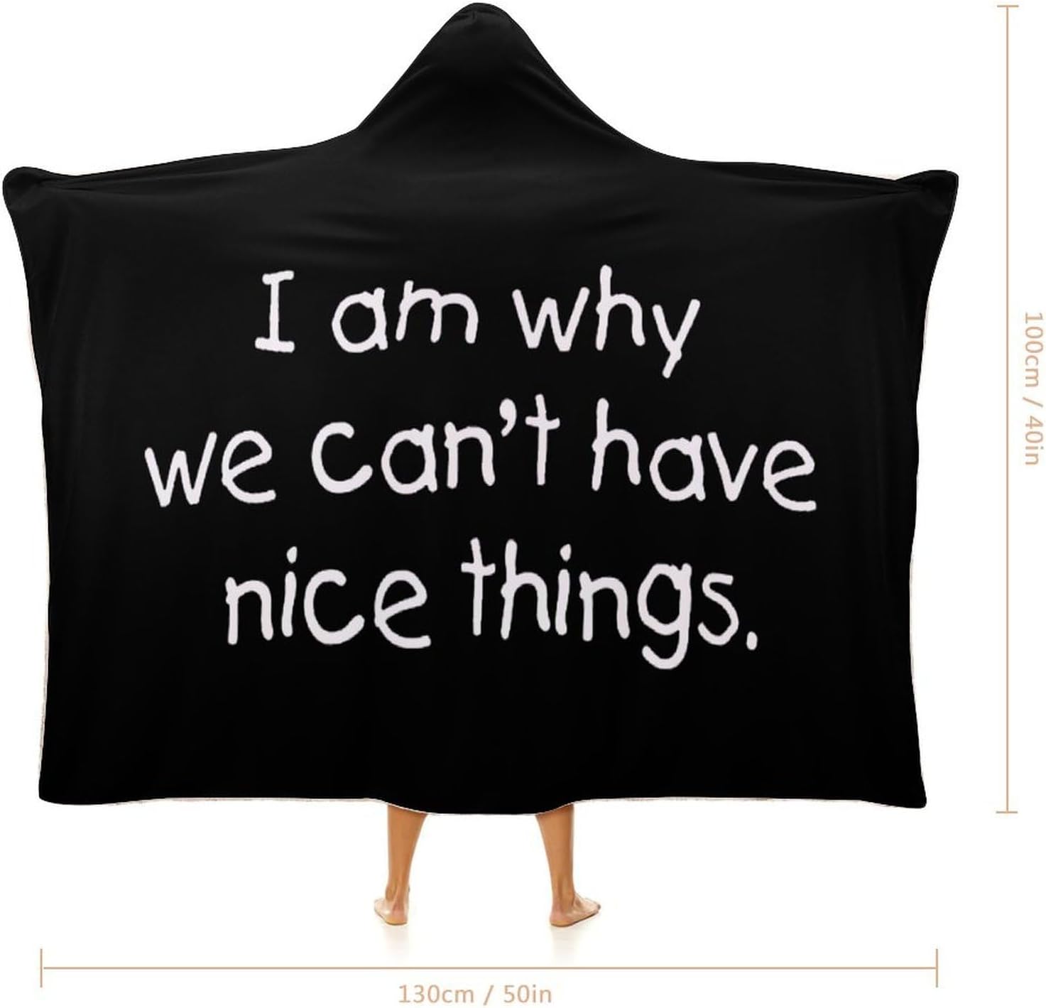 Can'T Have Nice Things Fashion Wearable Blanket Hoodie Fleece Throw Cloak Robe Unisex