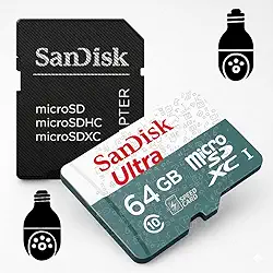 Cartão De Memória Micro Sd ЅanDіѕk 64GB/128GB Classe 10 Ultra - Câmeras de Segurança.