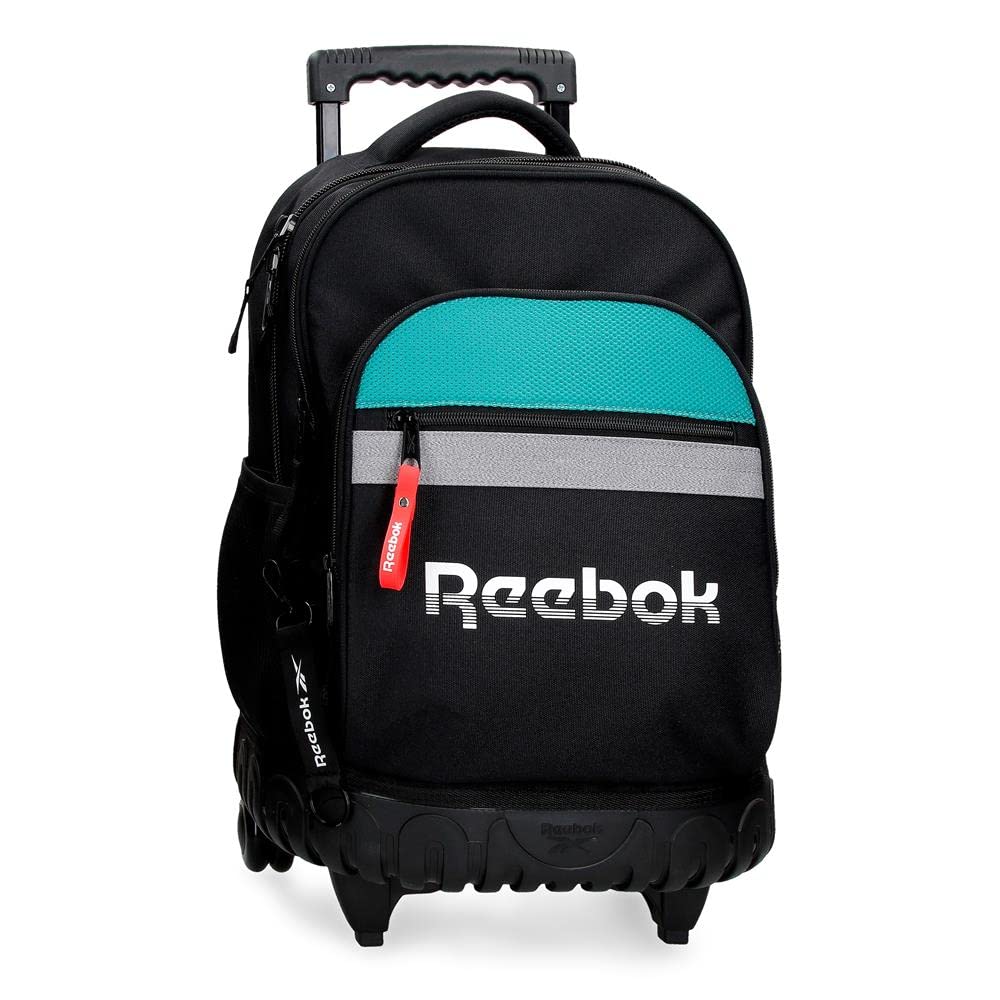 Reebok Andover Mochila Compact 2 Ruedas Negro 32x43x21 cms Poliéster 28,9L
