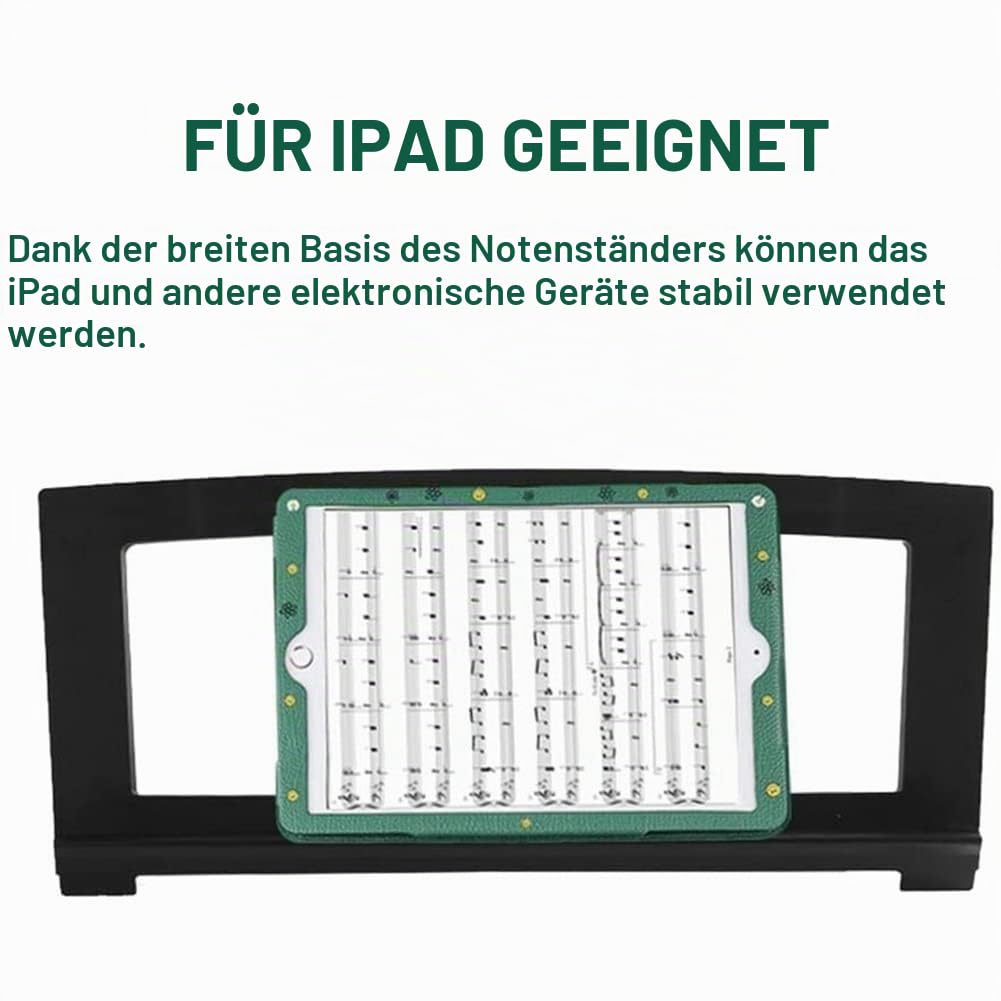 Notenständer kompatibel mit zahlreichen Modellen von Notentastaturen, Tastaturständer, Notenblätter mit 4