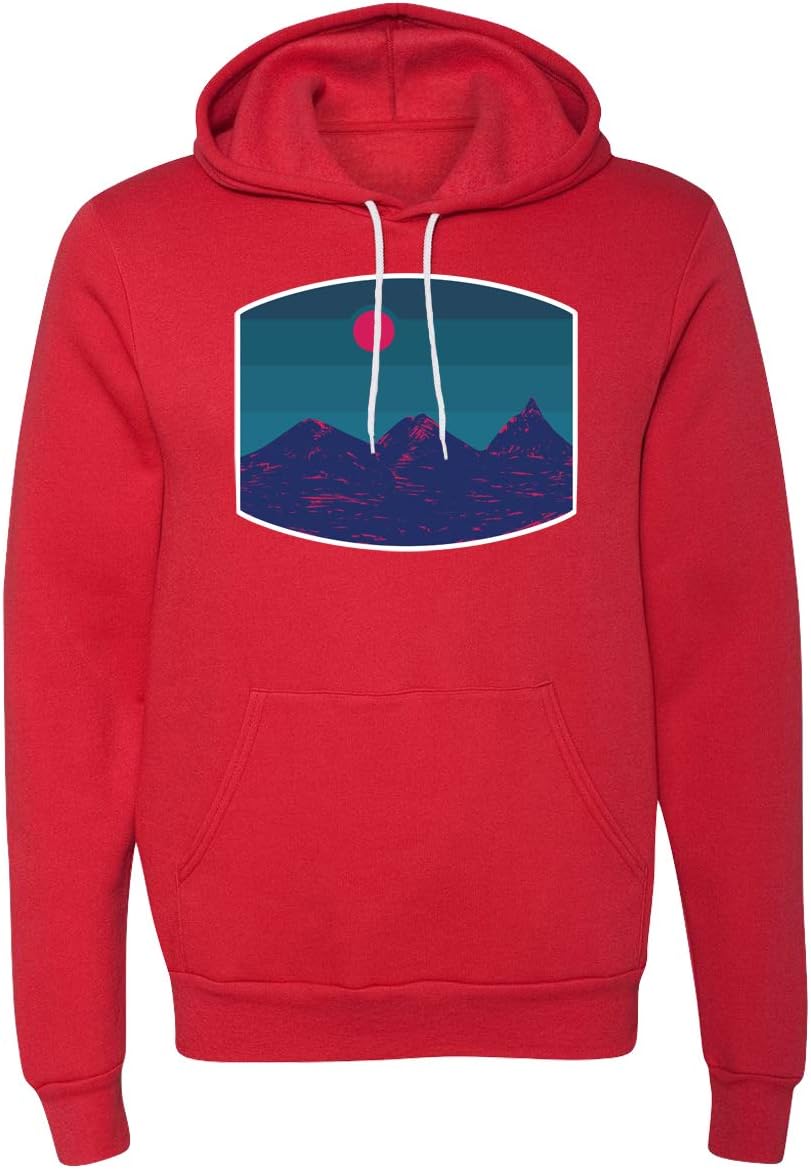 Blue Mountain Sunset Hoodie, Unisex Hiking Sweatshirts, Nature Hoodies