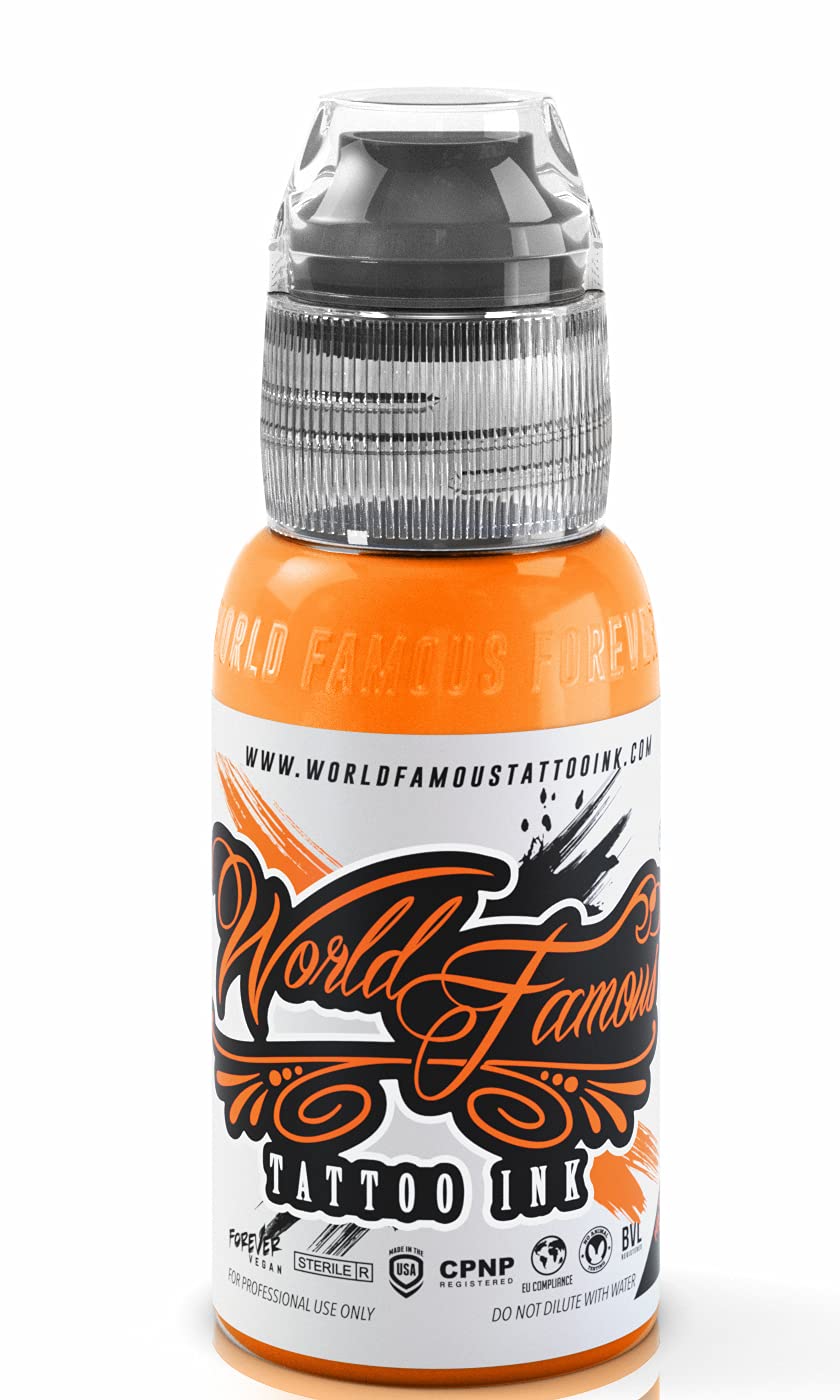 World Famous Tattoo Ink Acropolis Orange 1oz