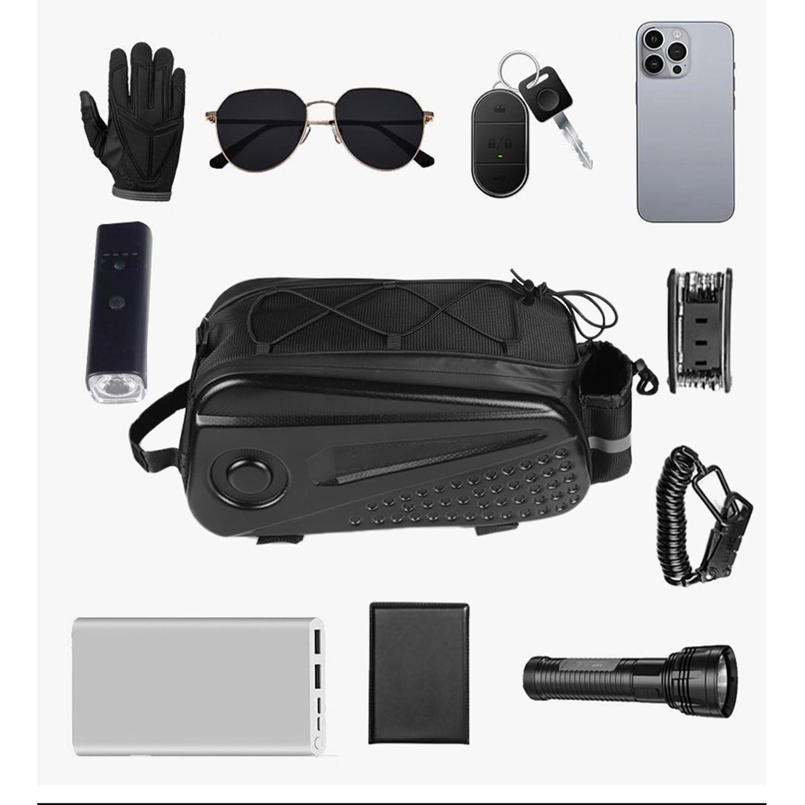Fahrradtasche hinten Organizer Aufbewahrung Fahrrad für Werkzeuge, Telefon