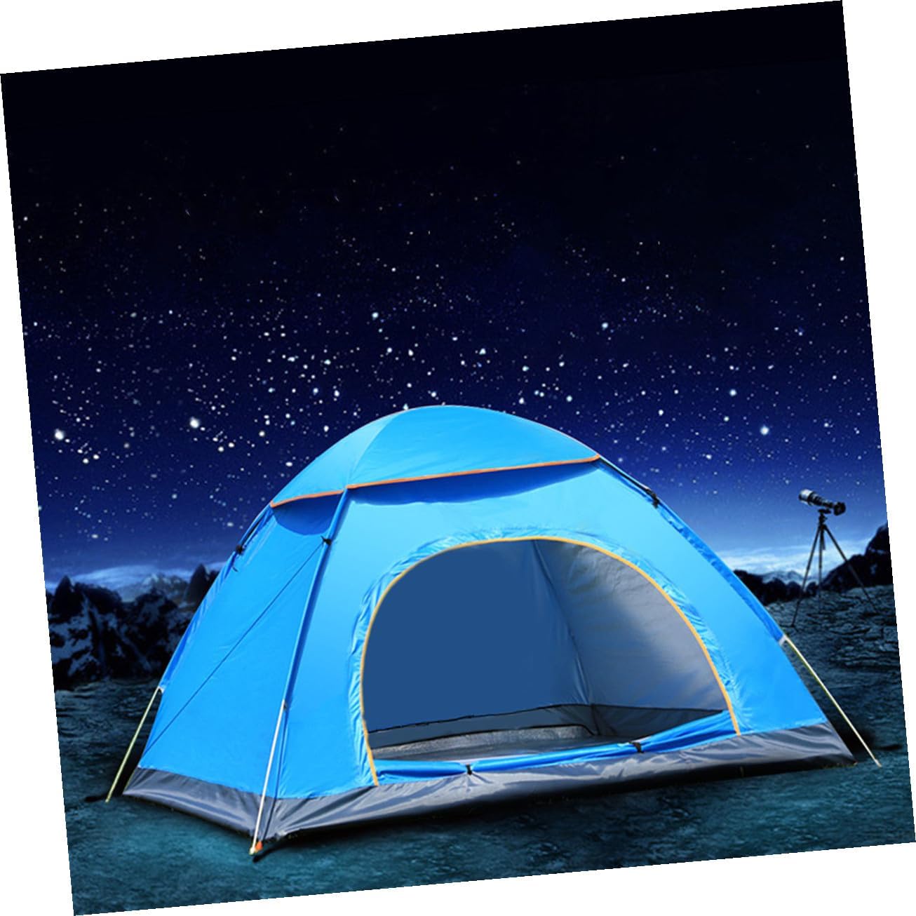 Automatic Rainproof Beach Tent Portable Sun Shelter for People Foldable Lightweight Outdoor Camping Canopy with Breathable Material Easy Setup for Hiking Fishing Golfing