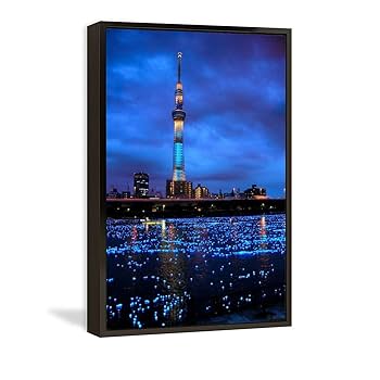 Amazon.co.jp: 絵画 東京スカイツリーの夜景インテリア 絵画
