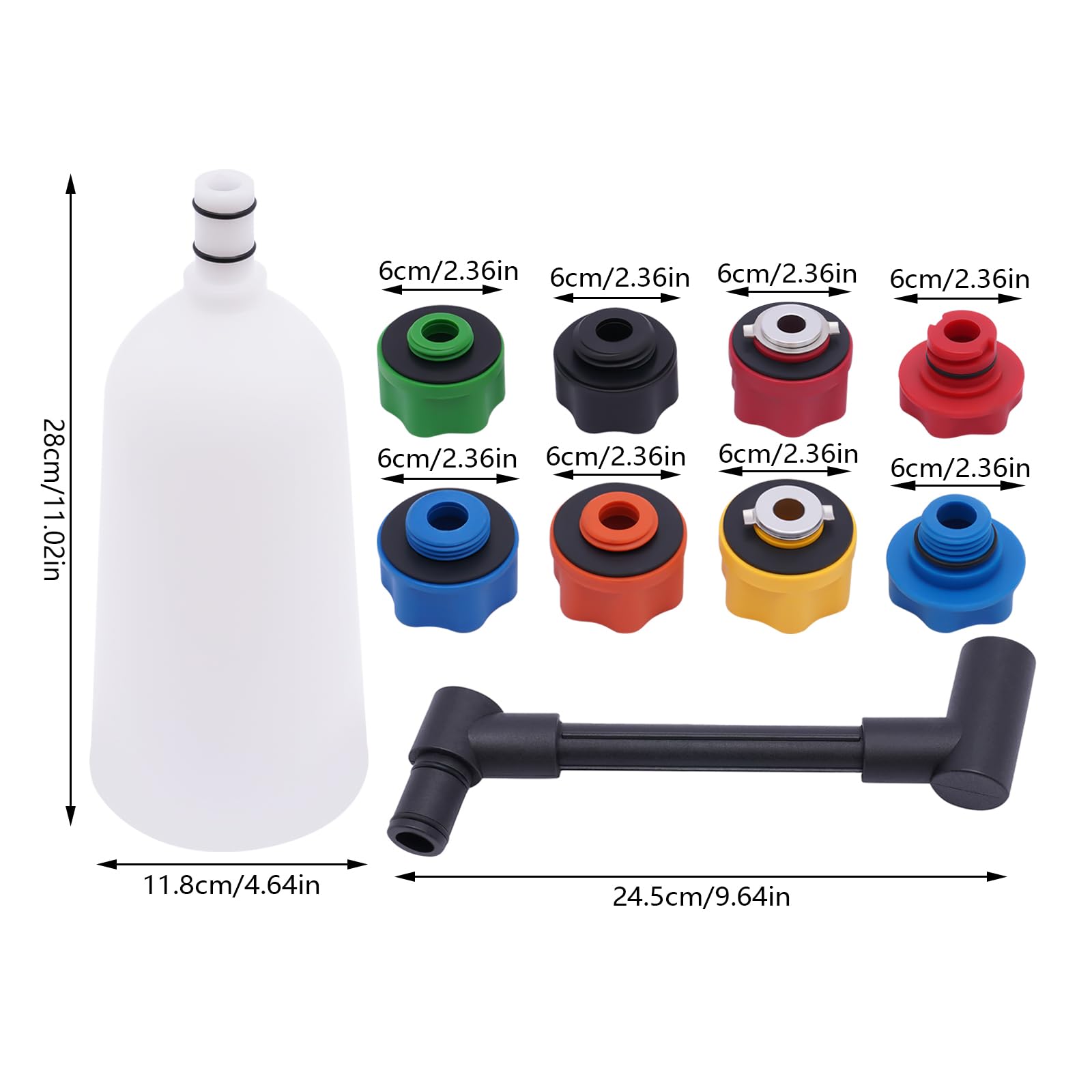 10 piezas de aceite ayuda 8 adaptadores embudo angular, embudo de aceite para motor