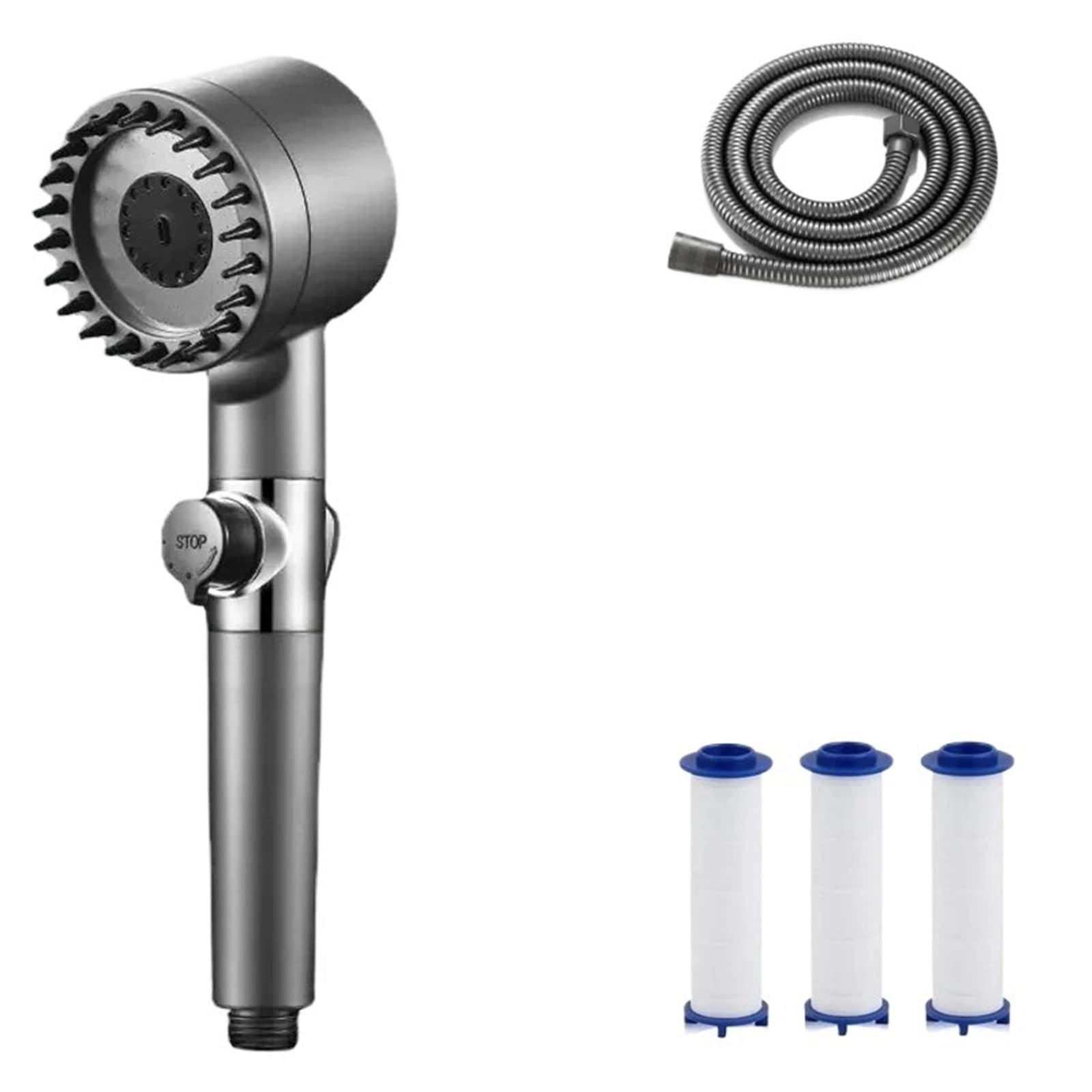 Mdsrfgn Color05 Shower Head Shower Head Kit High Pressure For Hard Water 3-Mode Adjustable Spray With Massage Bathroom(Color05)
