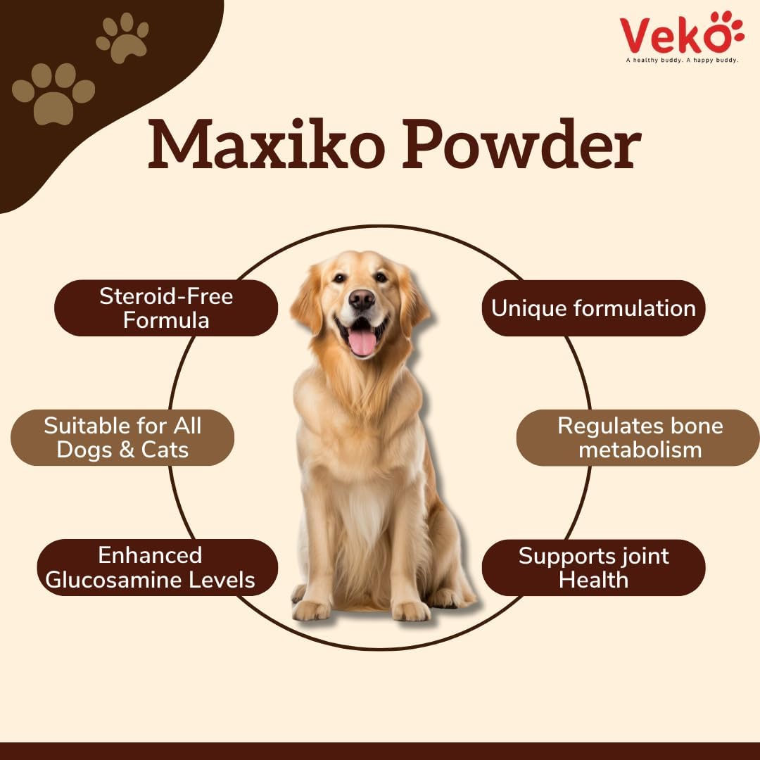 MaxiKO Oral Powder | for Puppies & Dogs | Joint Powder 100 gm Pack 1