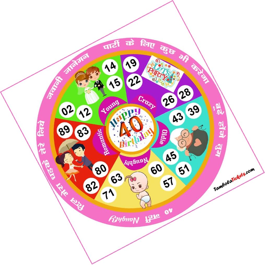 Fabulous at Forty Female 40th Birthday Theme tambola Tickets Bingo housie lotto (Printed on Hard Sheet, Big Size Tickets, 30 Cards) (B0CFRM3B8J) Amazon Price History, Amazon Price Tracker