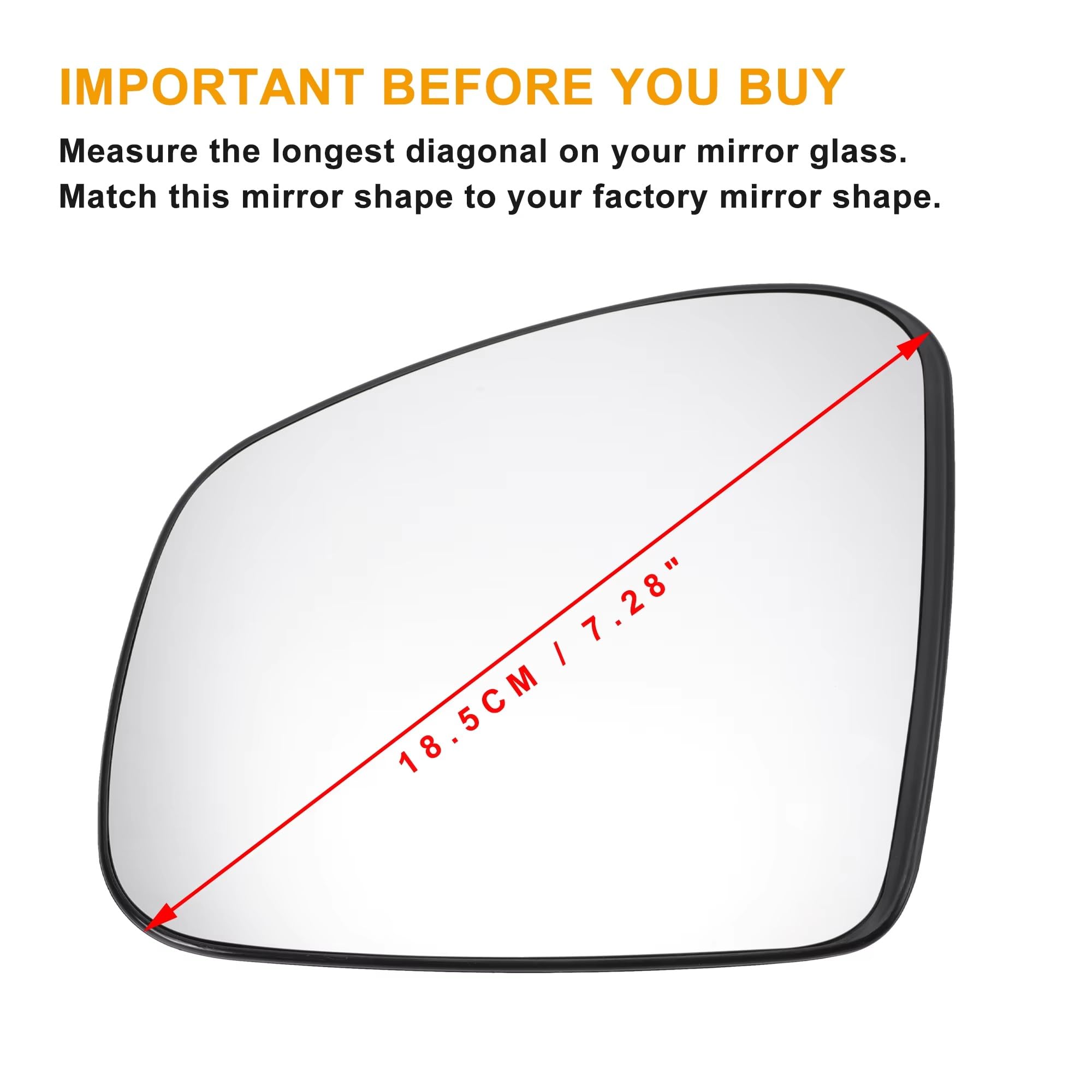 Verre Rétroviseur Pour Twingo 2014-2020 Pour SMART Pour FORFOUR Pour FORTWO Rétroviseur Extérieur Gauche Blanc Avec Dégivrage