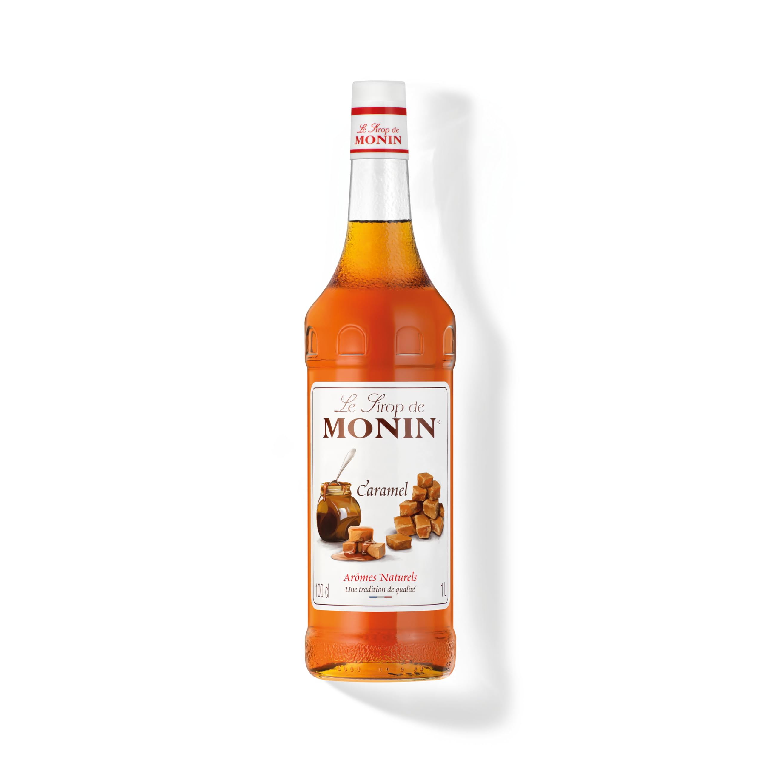 Monin Sirup Karamell (1 x 1,0l) - Für Kaffees - Cocktails und Desserts - Aromatische Vielfalt - Hochwertiger Sirup