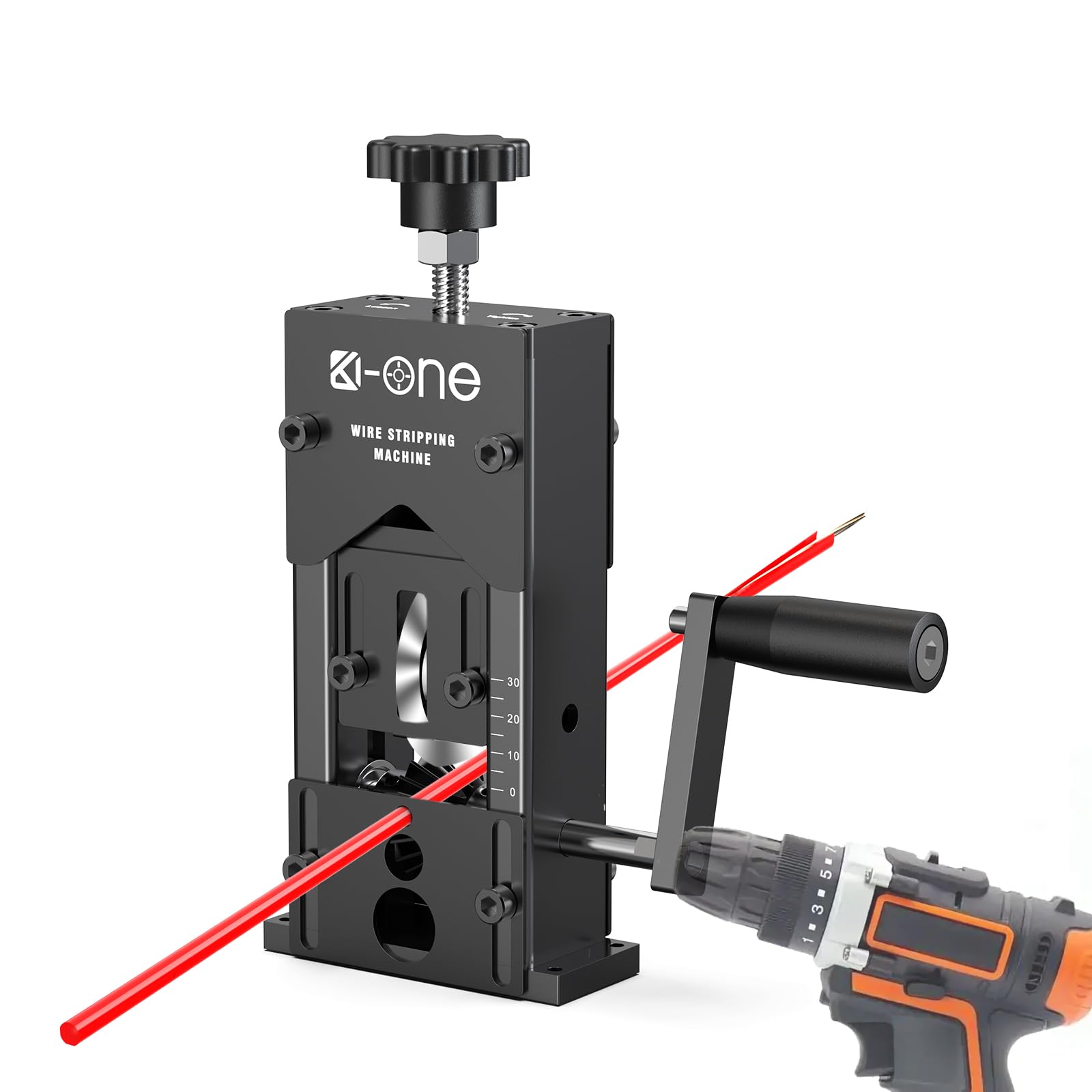 Manual Wire Stripping Machine,0.06"-1.18" Wire Stripping Machine,Scrapping Copper Wire Peeler Machine,Drill Powered Hand Crank Wire Stripper Tool