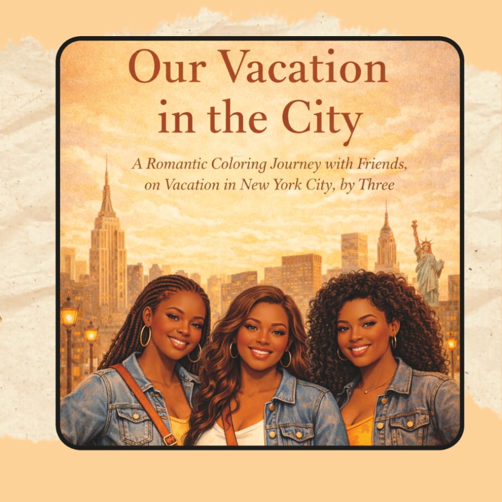 Our Vacation In the City: A Romantic Coloring Journey with Friends, on Vacation in New York City