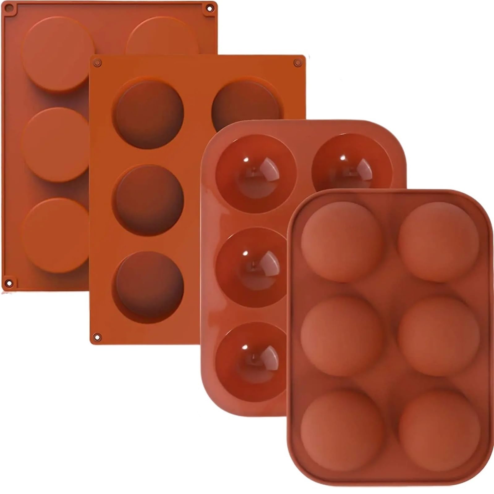 Molde de silicona for bombas chocolate (4 unidades) - semicircular for repostería casera for pasteles y mousse Para Repostería Y Postres