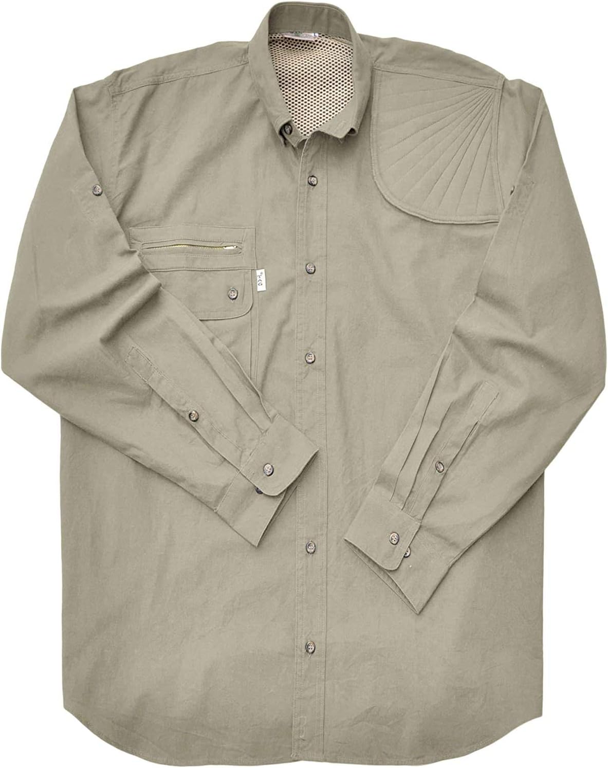 Tag Safari Left Hand Hunter Shirt for Men Long Sleeve, 100% Cotton Shirt for Hunters Outdoor Activities