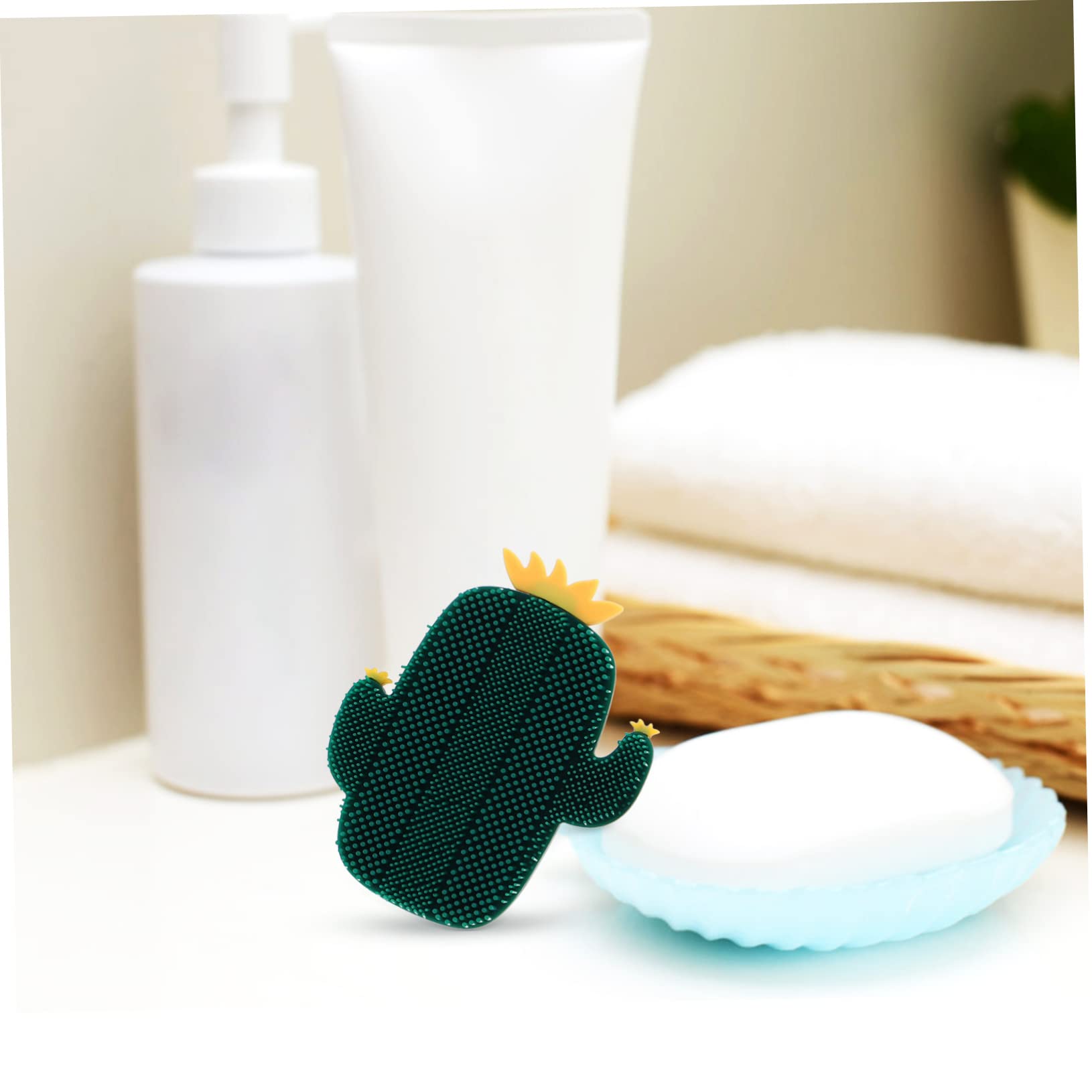 Housoutil 9 Piezas Cepillo de silicona limpiador de poros cepillo de limpieza de lavado de cara manual de cara herramienta lavabo Perder