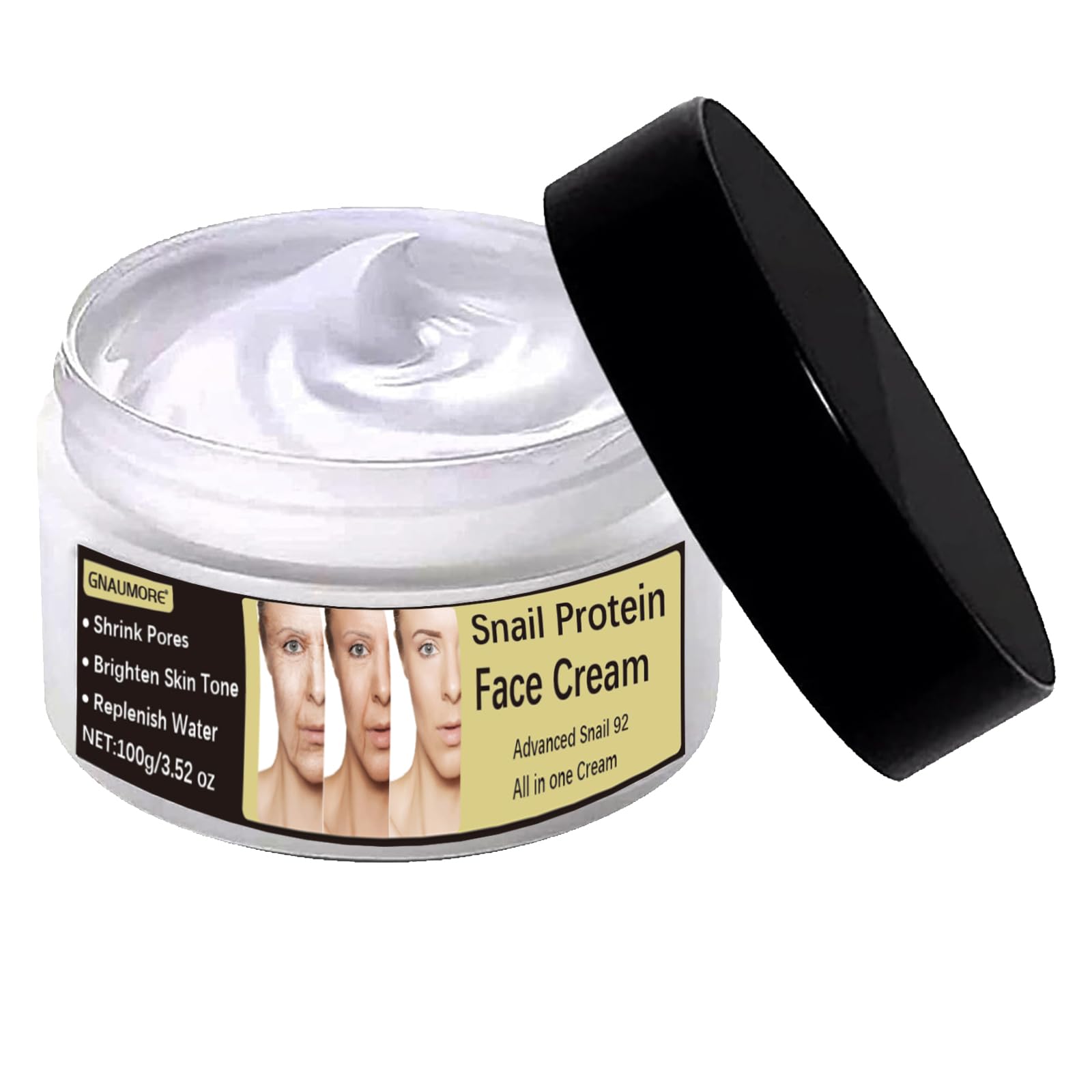 Snail Mucin Repair Cream,Snail Secretion Moisturizer,Snail Cream,Advanced Snail 92 All in one Cream,for Firming, Moisturizing 100g, 1 g (Pack of 1)