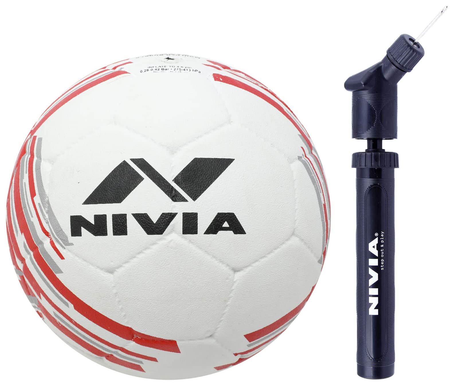 Nivia Rubber Country Colour Molded Football (Size 3, White, England) Ball Pump (Material: Plastic) (B0BB6BMWDK) Amazon Price History, Amazon Price Tracker