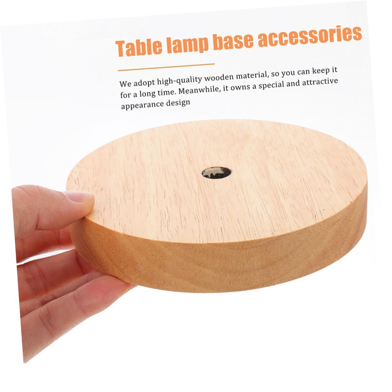 Uonlytech Pieds De Lampe En Bois Massif 3 Pièces Bases De Lampe De Table Rondes Pour De Nuit Accessoires Pour Salon Chambre Bureau