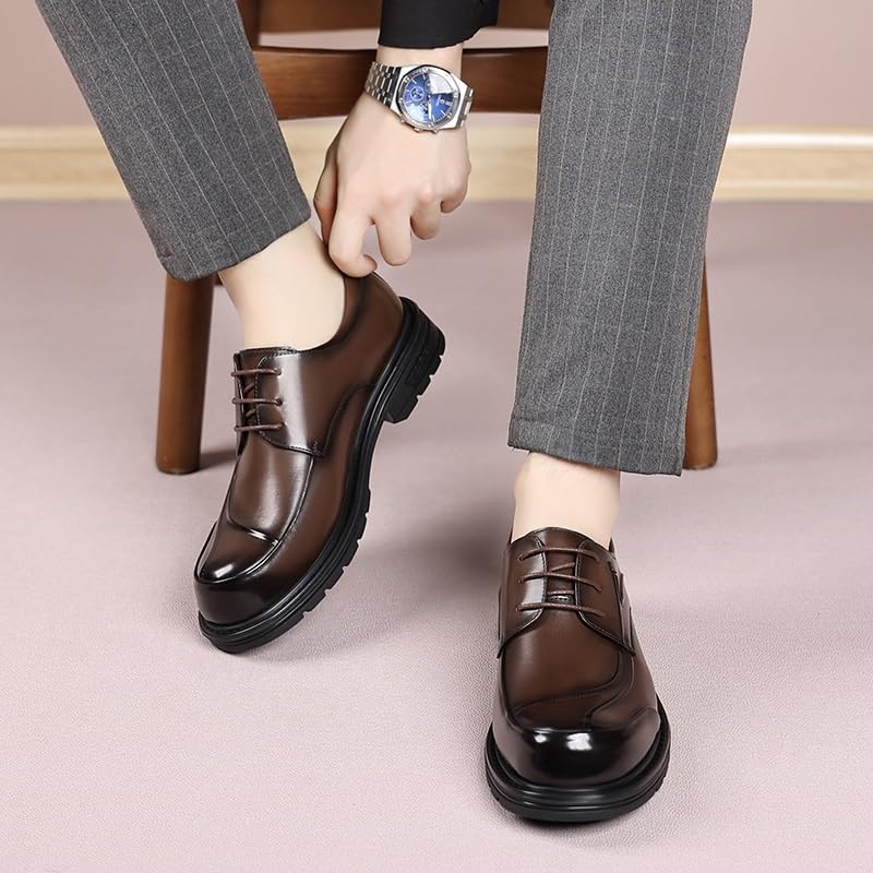 Fashion Round Toe Formal Business Shoes Men's Fashion Classic Pointed Toe Lace Up Low Top Dress Shoes4