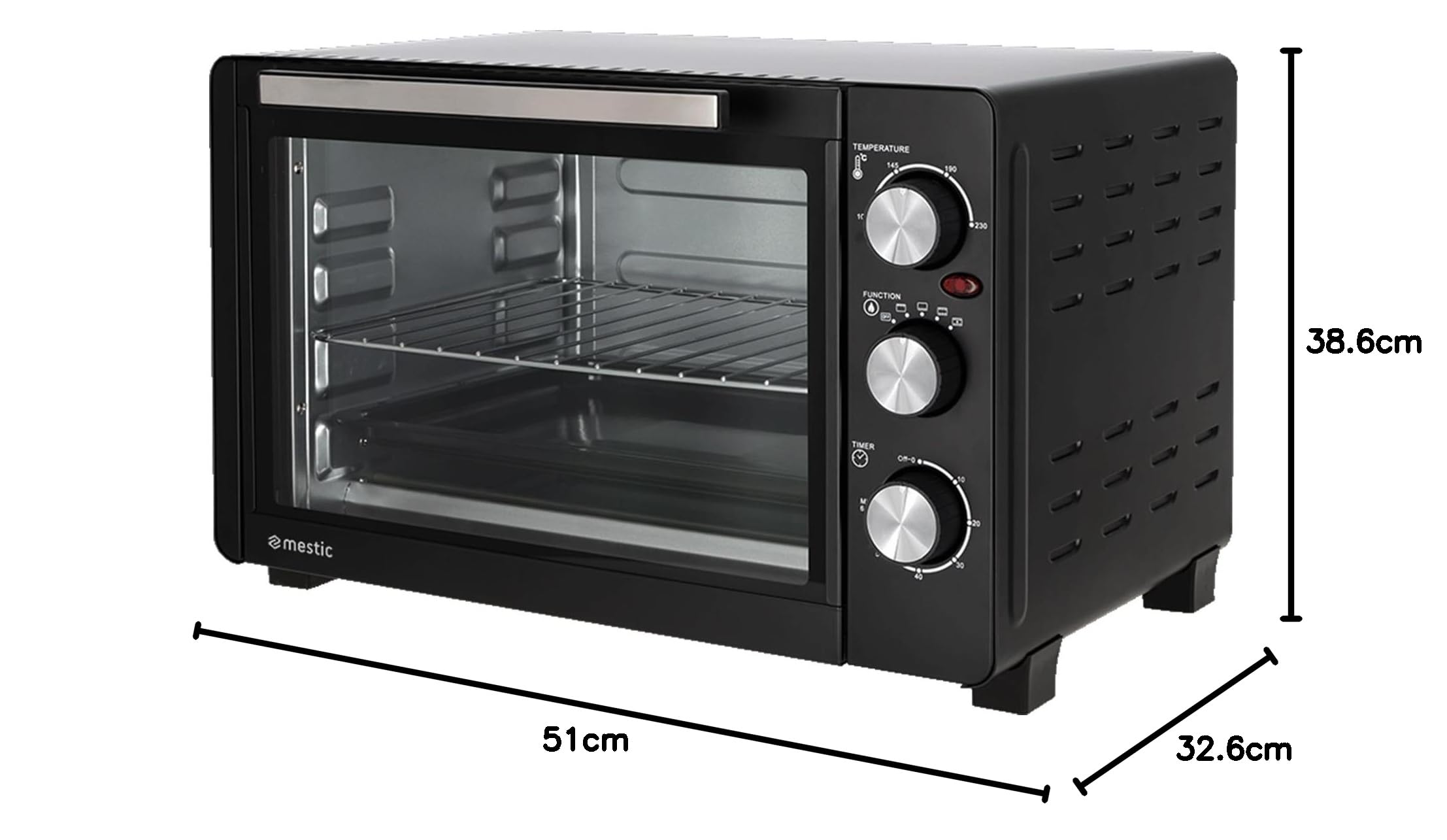 Mestic Camping Horno de convección MHO-130 30L