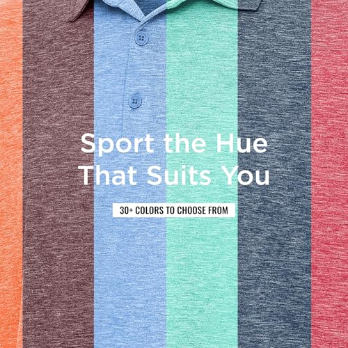 Antigua Men's Par 3 Polo - Soft Heather Poly-Stretch Golf Shirt | Moisture-Wicking Performance Top for Comfort & Style miniatura 6